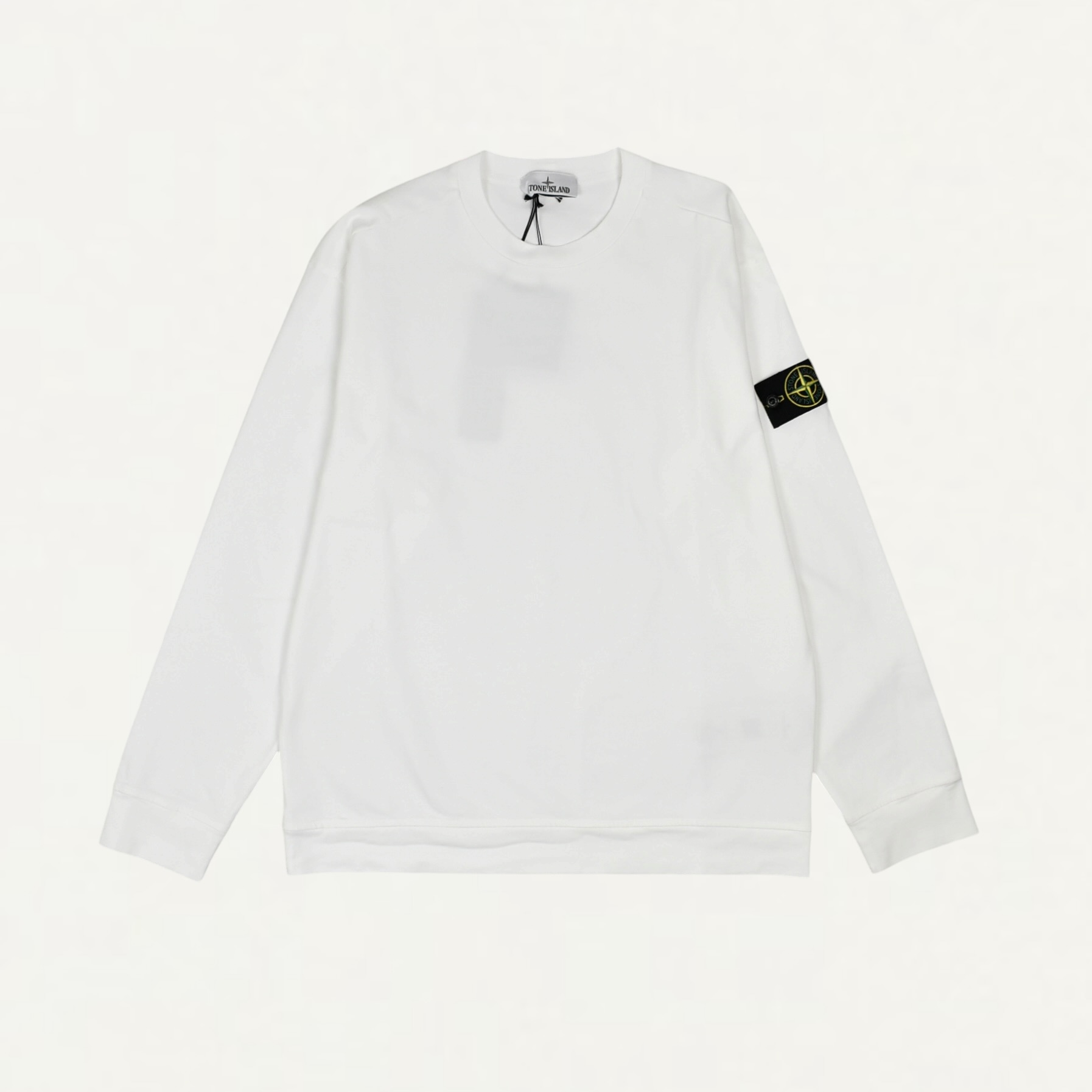 STONE ISLAND 6100057 HEAVY ORGANIC COTTON JERSEY Regular-fit crewneck sweatshirt White[L1S156100057S0B50V0001]