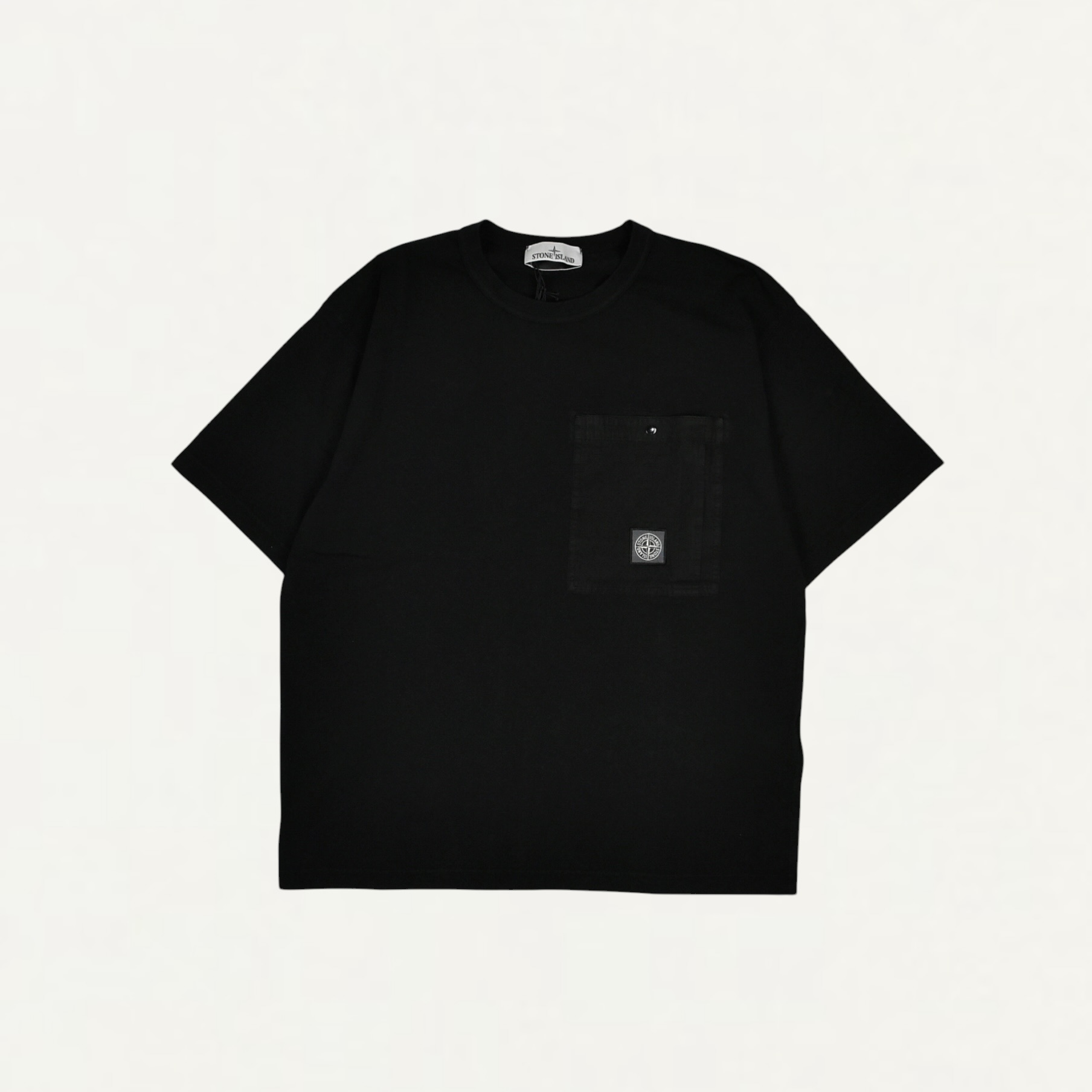 STONE ISLAND 2100004 COMBED ORGANIC COTTON JERSEY Regular-fit T-shirt with chest pocket Black[L1S152100004S0115V0029]