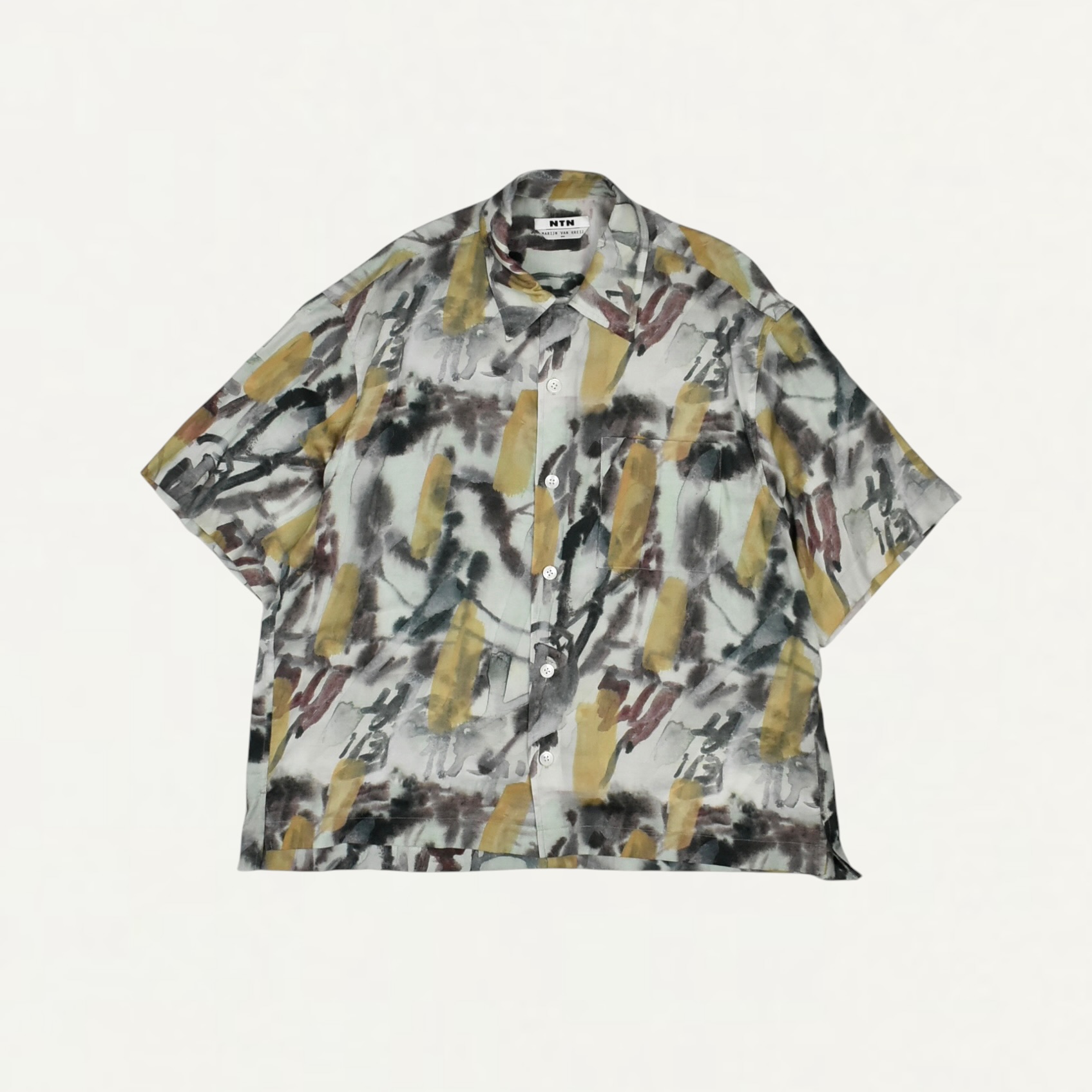 NTN MARIJN VAN KREIJ S/S OPEN COLLAR SHIRT MINT[N006-046143]