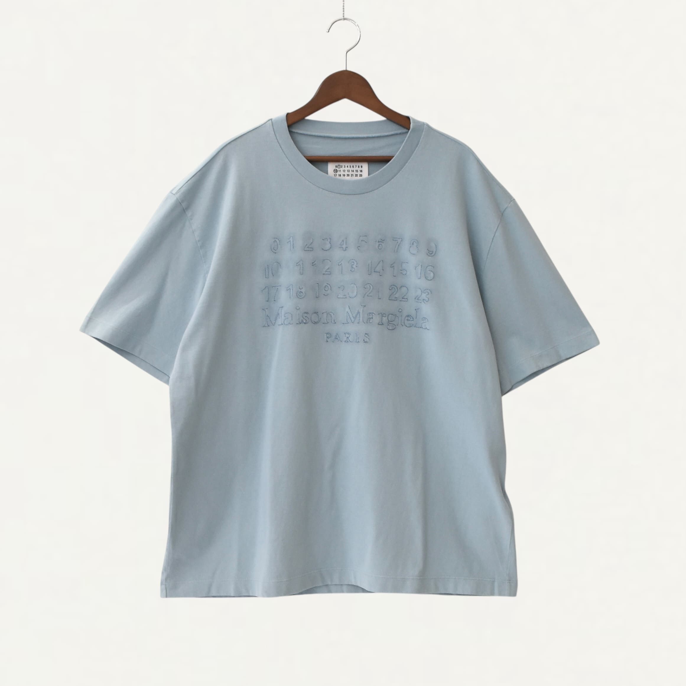 Maison Margiela Embroidered logo T-shirt Blue[S50GC0705]