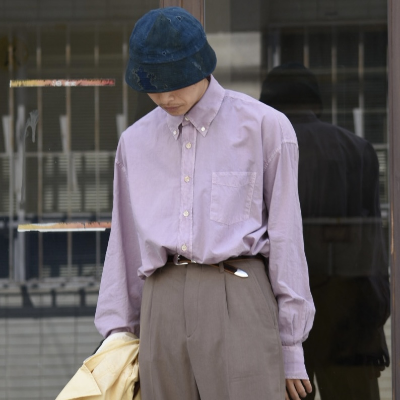 トップス OUR LEGACY 22ss borrowed bd shirt 46 Our Legacy - Borrowed BD Shirt Navy Humble Cotton