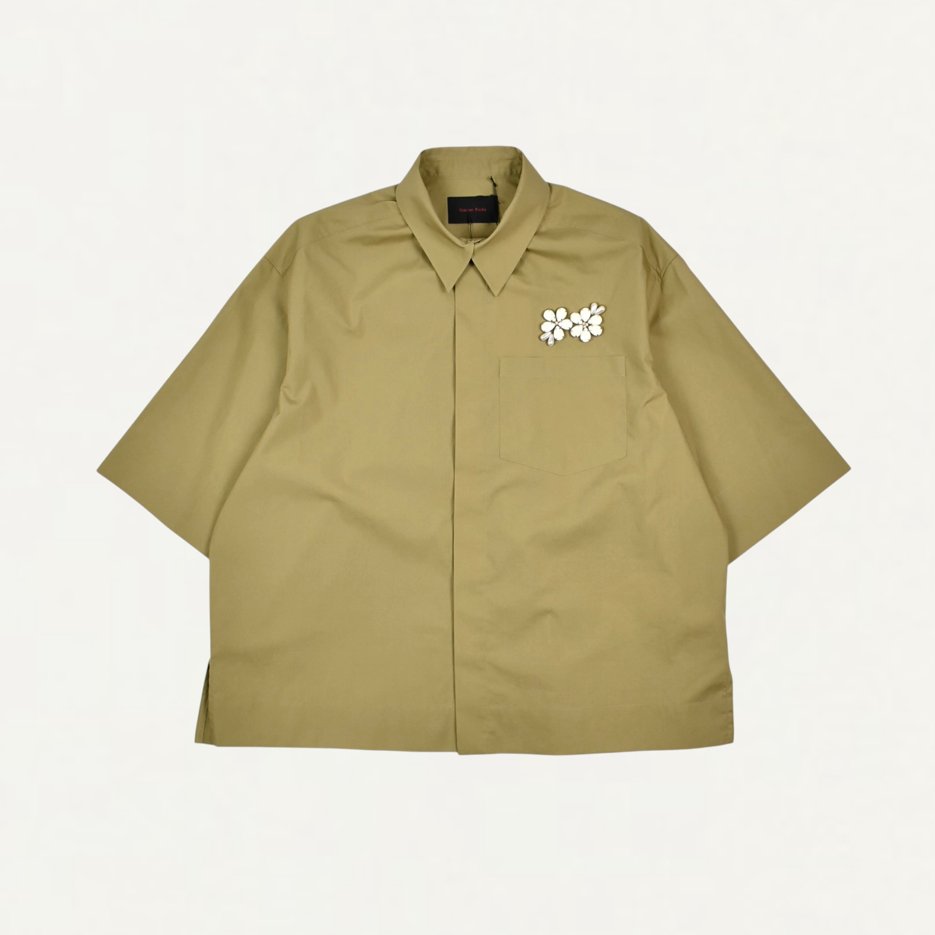 Simone Rocha BOXY PEN POCKET SHIRT KHAKI/OPAQUE MULTI[5458B 1286]
