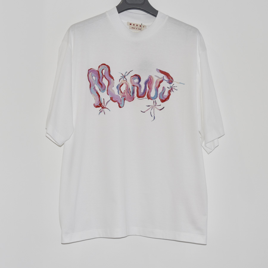 MARNI x Flaminia LogoT-sh[HUMU0223PB-WH]