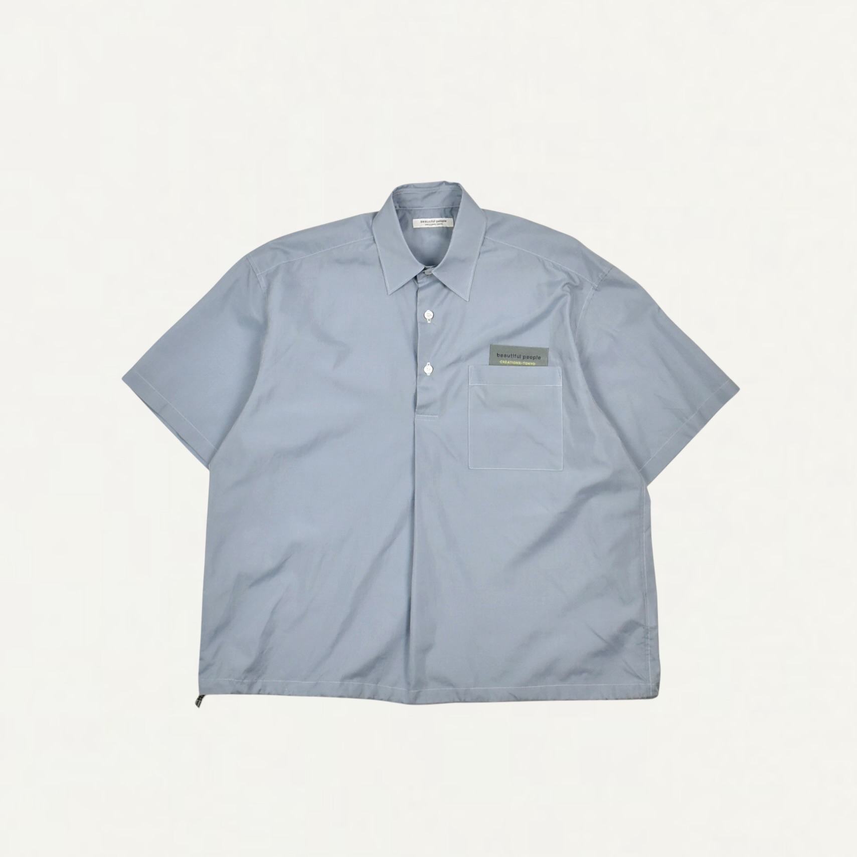 beautiful people endonend cotton silk big QOL tag shirts bluegray[1616110016]