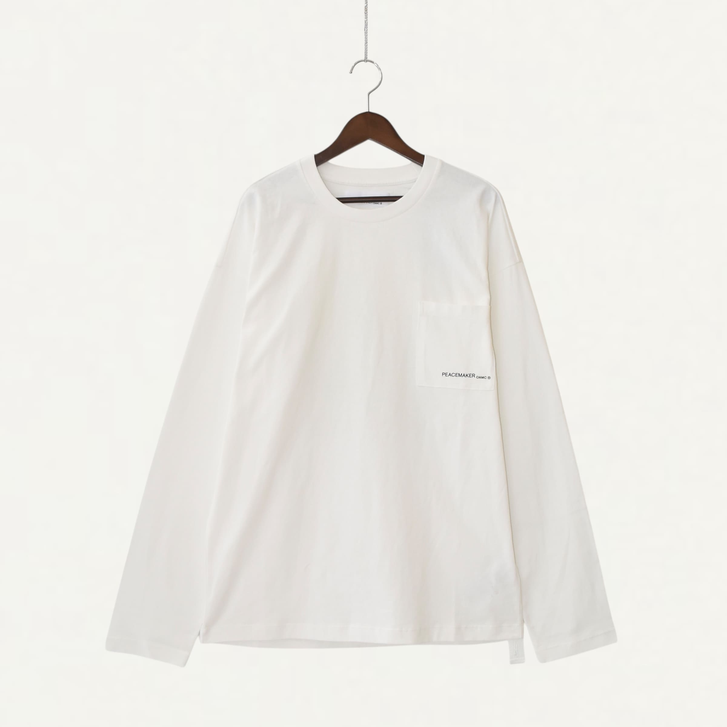 OAMC Peacemaker Lighter L/S Pocket Tee Snow White[PCM1OT04RJE002]