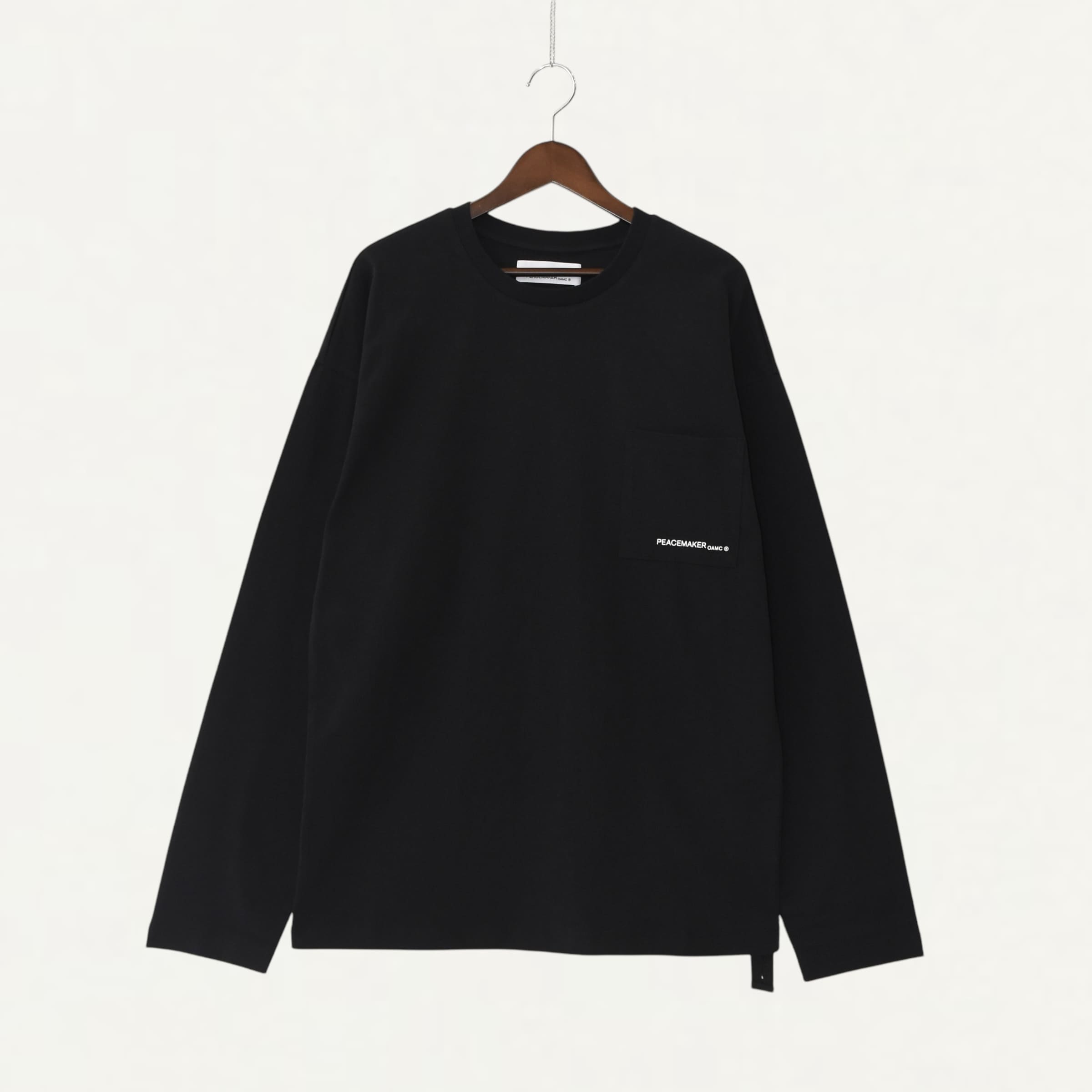 OAMC Peacemaker Lighter L/S Pocket Tee Black[PCM1OT04RJE002]