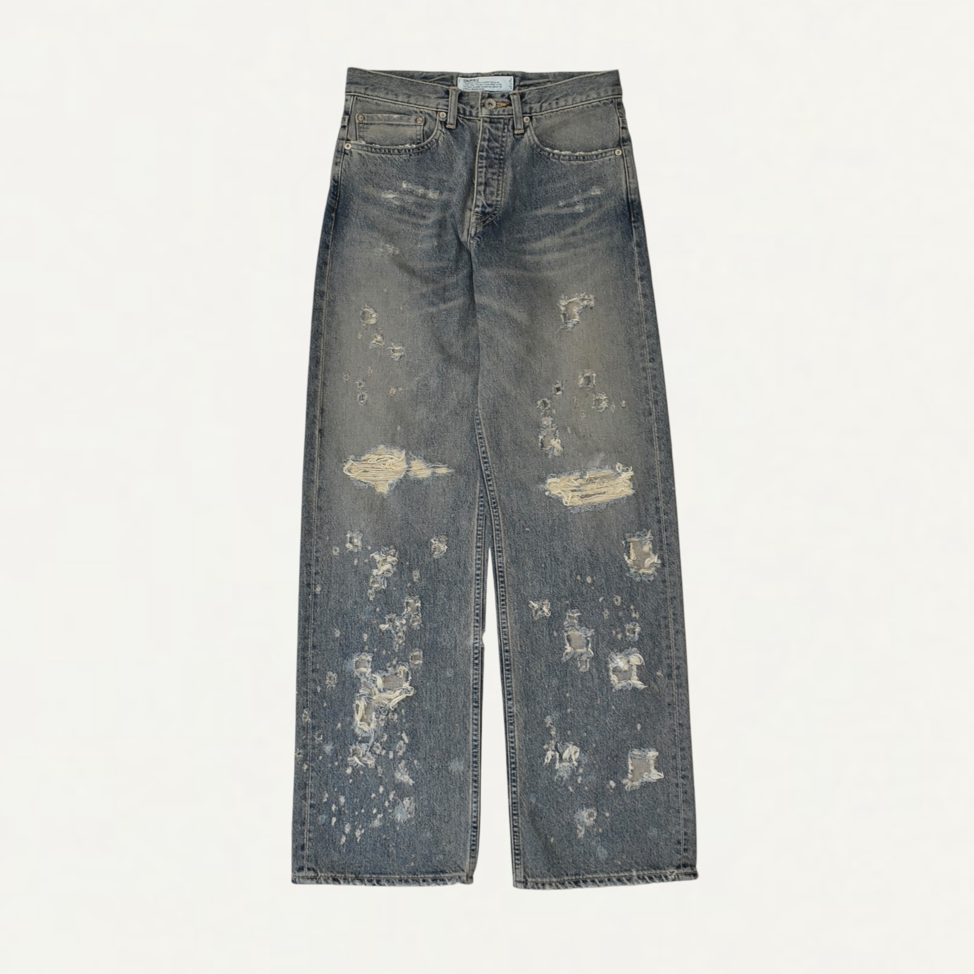 DAIRIKU "Damage" Straight Denim Pants Indigo[25SS RG-DNM6]