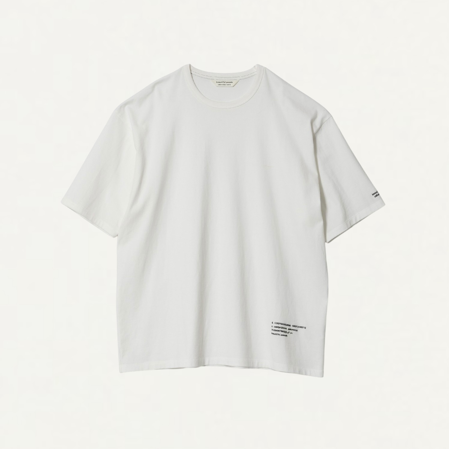 beautiful people NEW ARRIVALS 60/3 jersey akzidenz grotesqu T Off White[1515310032]