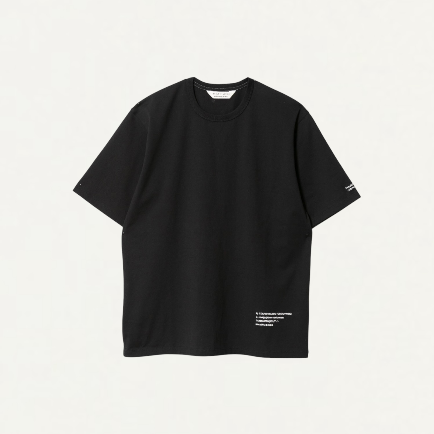 beautiful people NEW ARRIVALS 60/3 jersey akzidenz grotesqu T black[1515310032]