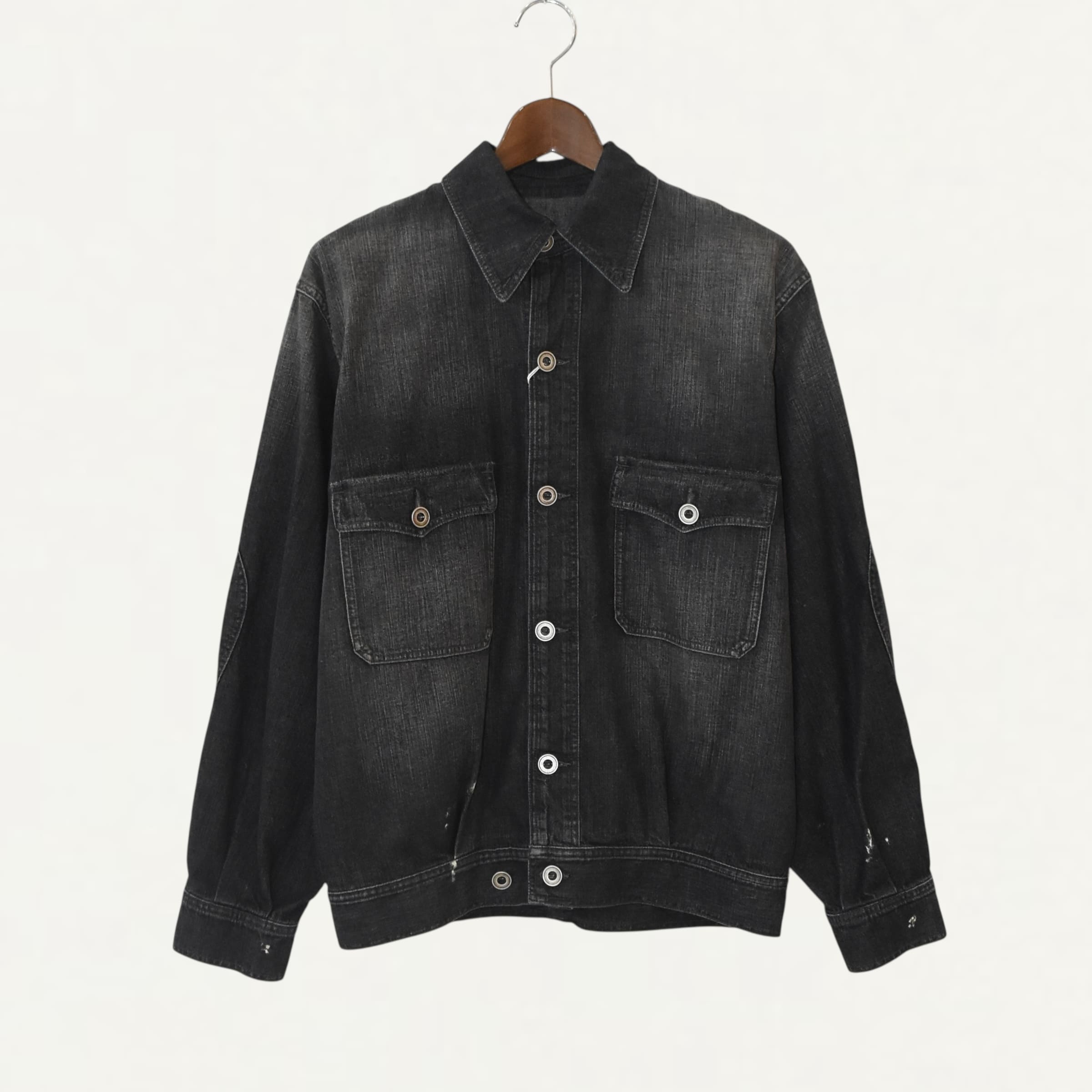 Maison Margiela Distressed denim jacket Black[S50AM0649]