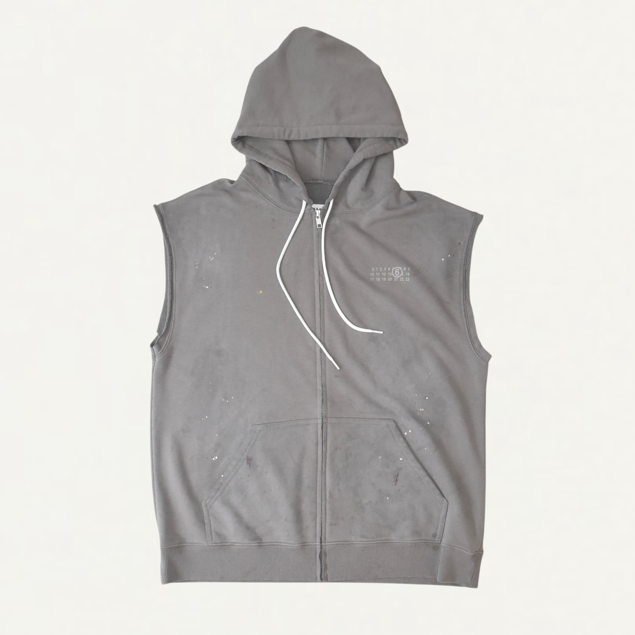 MM6 MAISON MARGIELA NO SLEEVE HOODIE TAUPE[SH2HG0005]