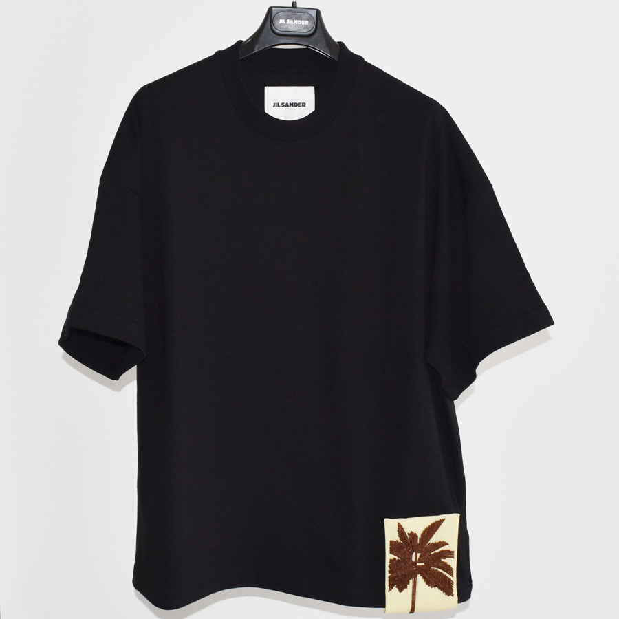 JIL SANDER 裾ビーズディティ―ルパッチTシャツ[J21GC0119]