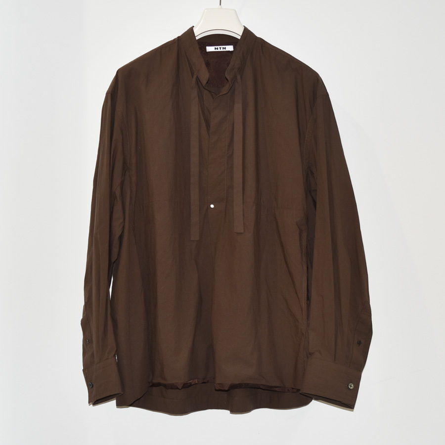 NTN PULLOVER STAND COLLER SHIRT[MS003007-BRN]