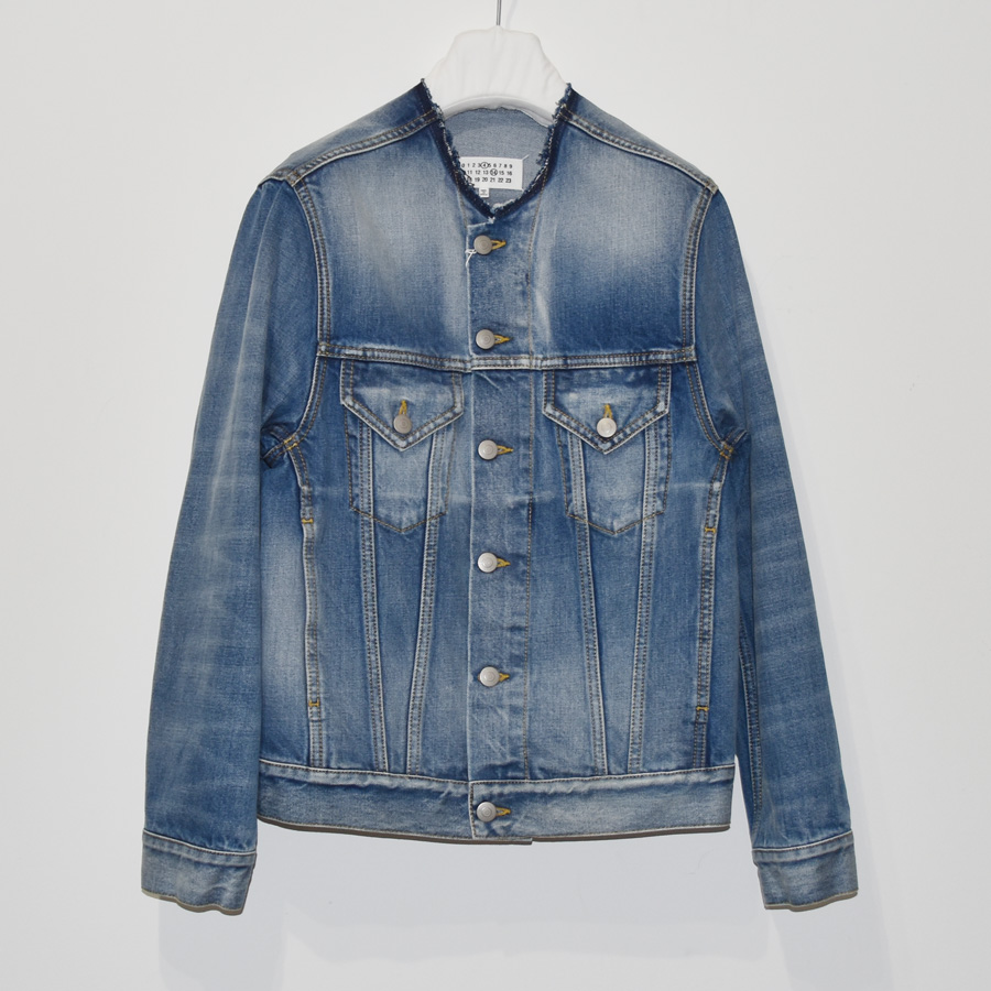 Maison Margiela ノーカラービンテージデニムジャケット[SI1AM0006]