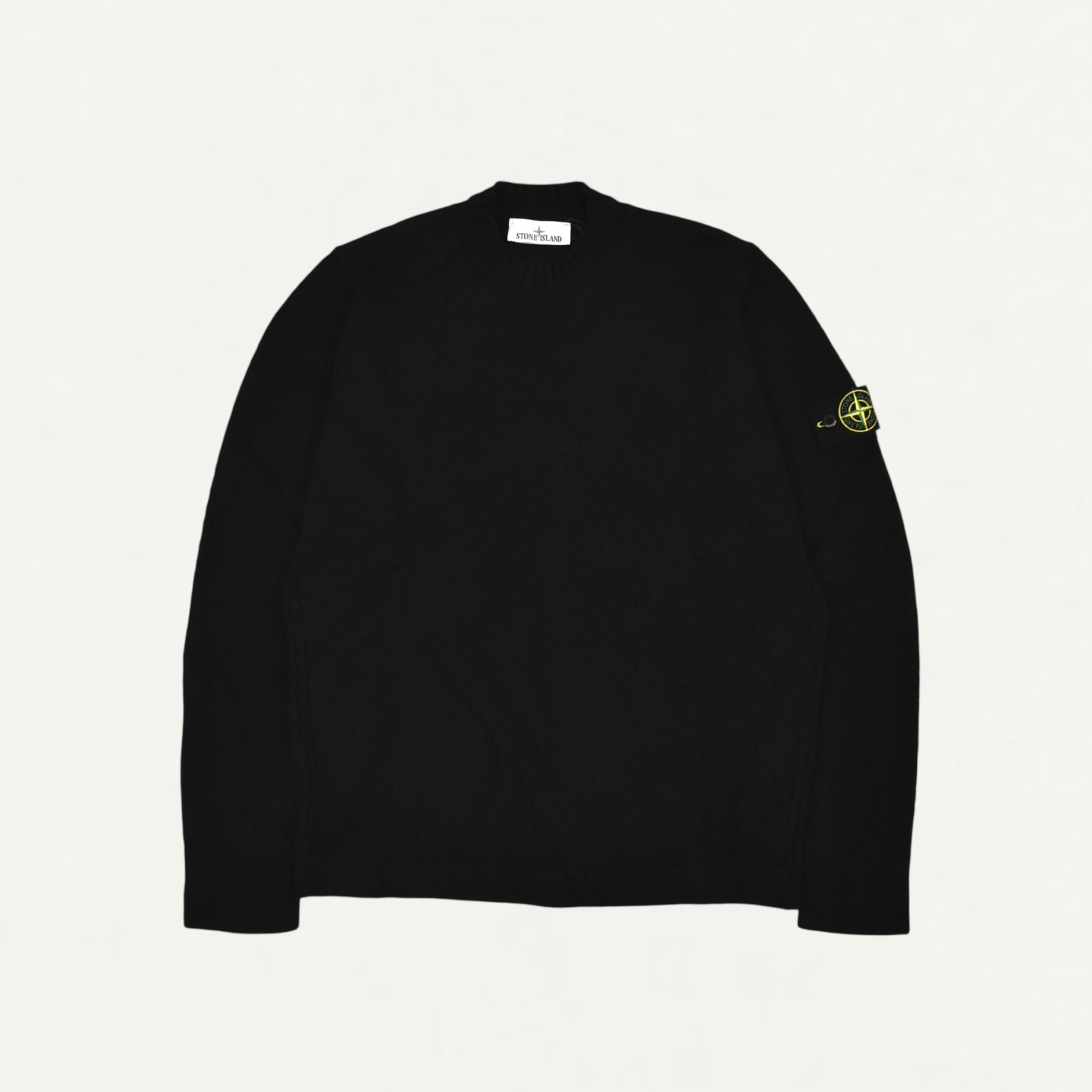 STONE ISLAND 5100056 wool nylon side rib sweater black[K2S155100056]