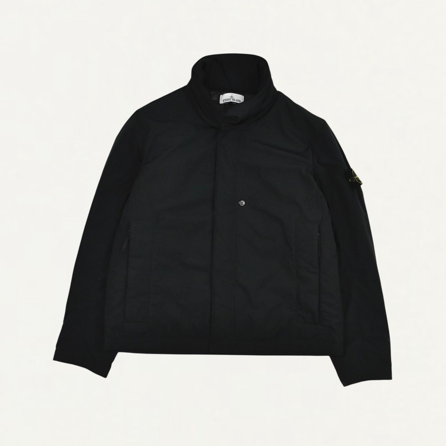 STONE ISLAND 4100048 MICRO TWILL Padded jacket with anti-drop and zip pockets black[K2S154100048]
