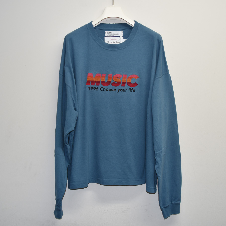 DAIRIKU “MUSIC” tee[23AW C-9-Aqua]
