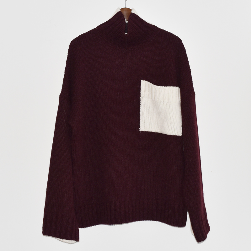 JW ANDERSON CONTRAST PATCH POCKET KNIT[KW1004]