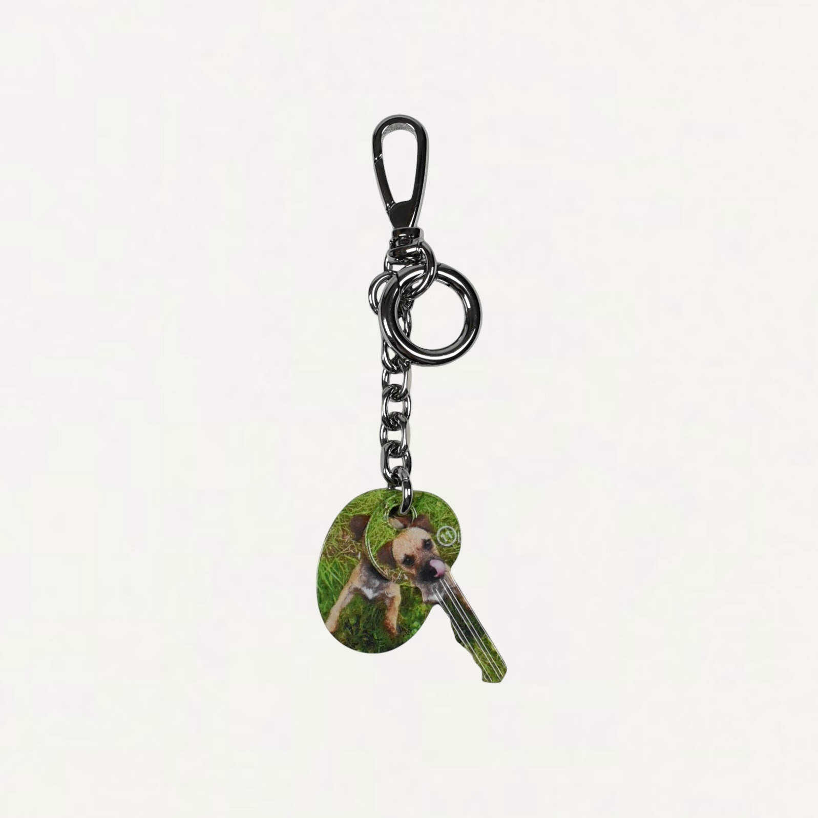 Maison Margiela Metal Keyring Nickel lucido[SA1UA0022]