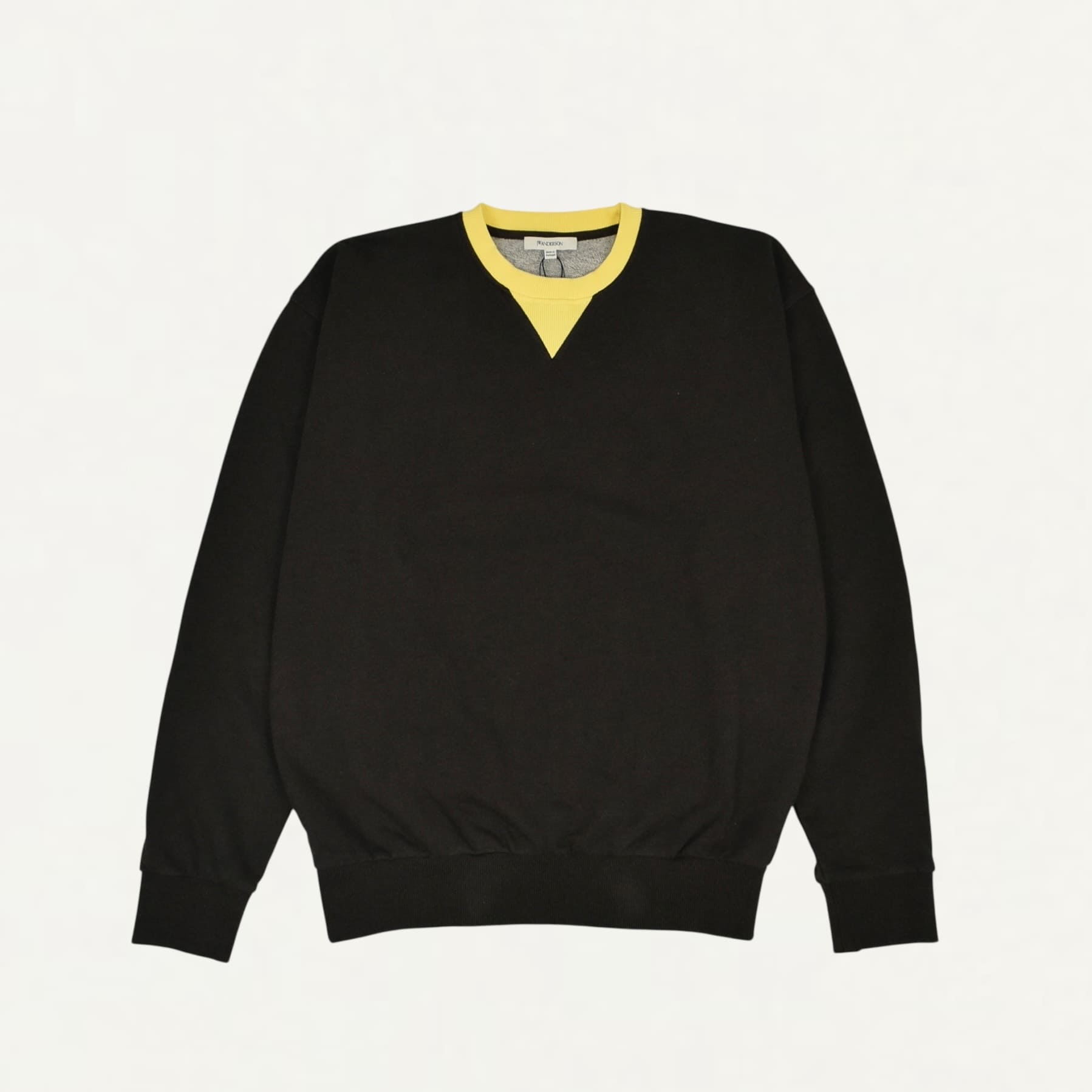 JW ANDERSON CONTRAST TRIM SWEATSHIRT DARK BROWN MELANGE[JW0242-PG1632]