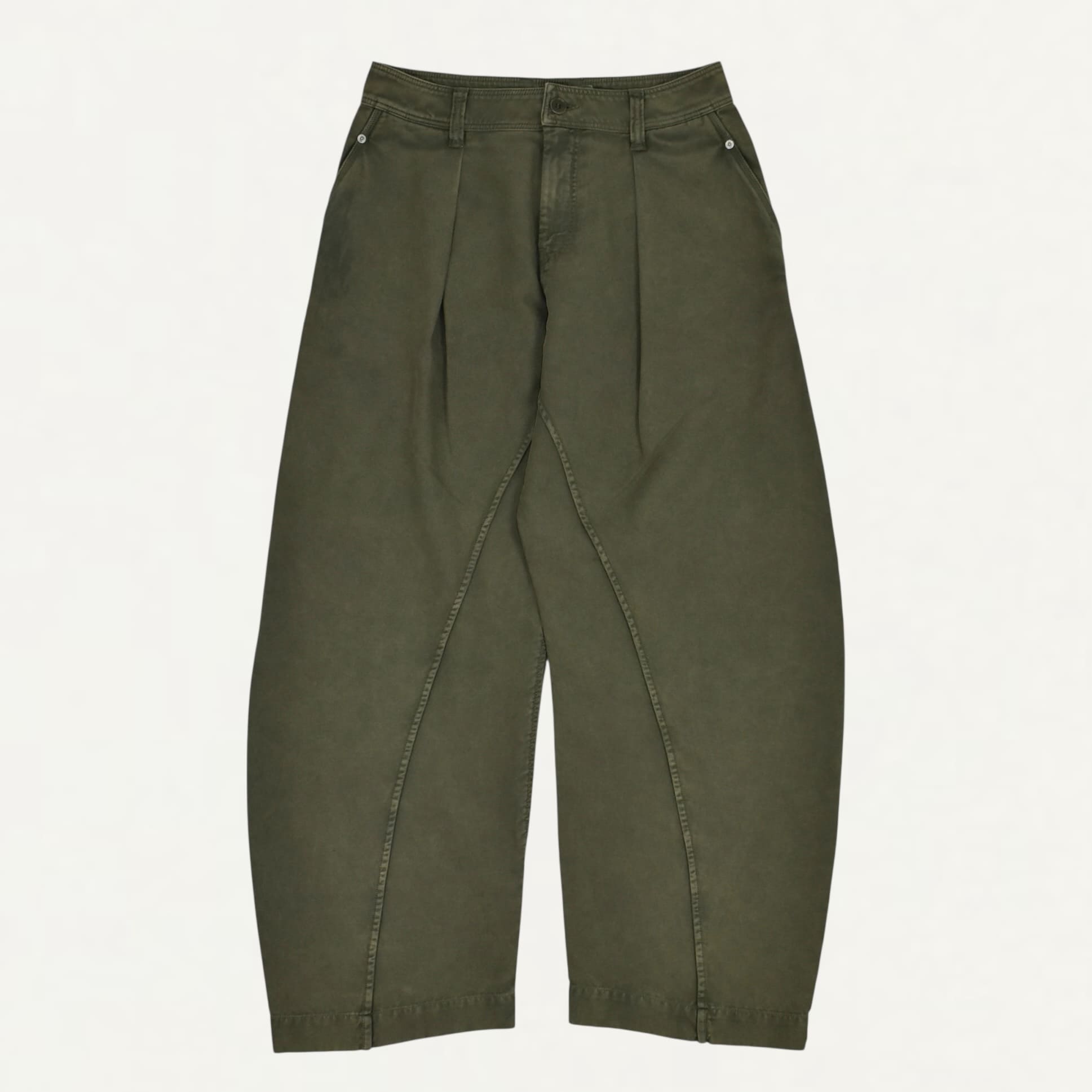 JW ANDERSON TWISTED SEAM TROUSERS GREEN[TR0423-PG1600]