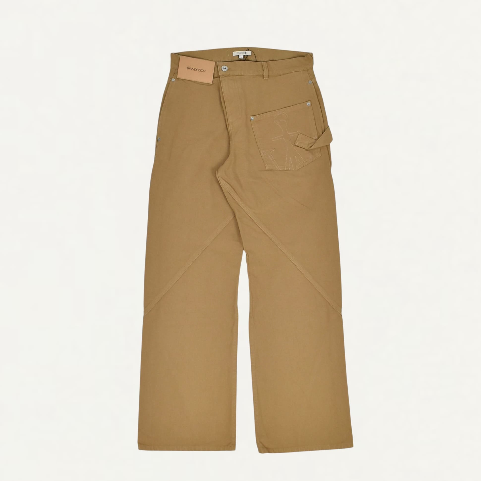 JW ANDERSON TWISTED WORK WEAR PANTS FLAX[TR0405-PG1744]