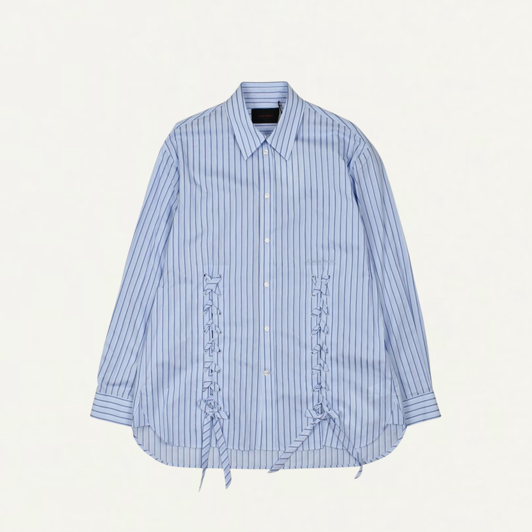 Simone Rocha Double Lace Up Hem Easy Shirt Pale Blue[5480 1351]