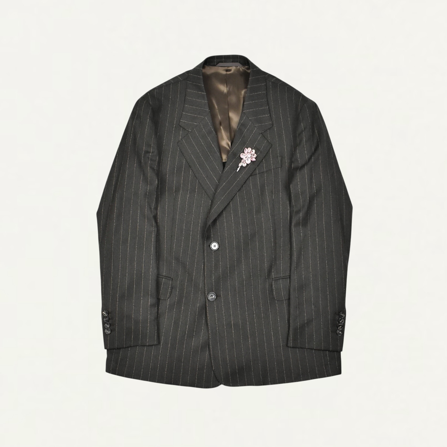 Simone Rocha Embellished Notch Lapel Jacket Chocolate/Pink[6179DB 1350]