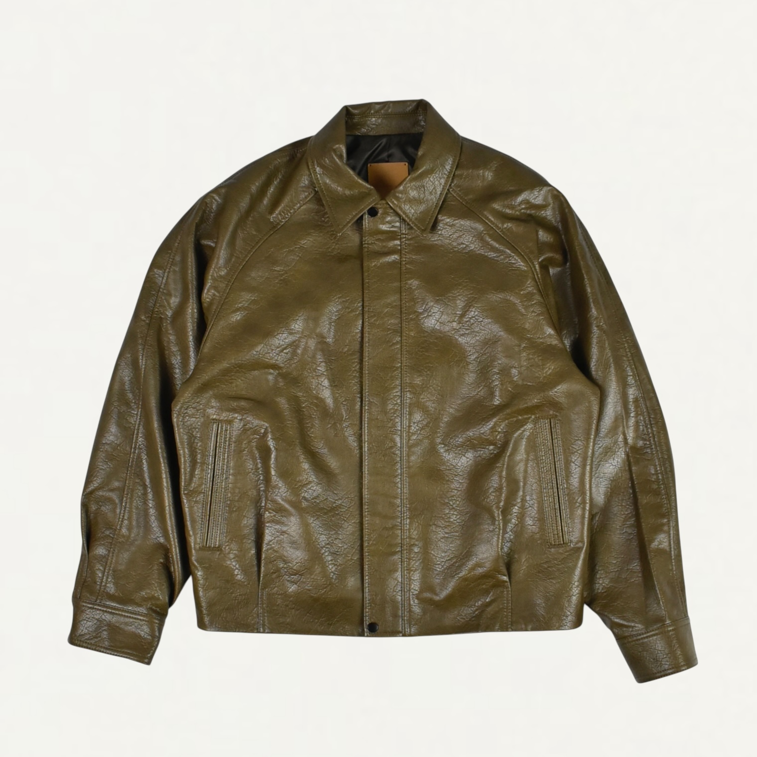 LE17SEPTEMBRE LEATHER JACKET KHAKI[LH2579LJ001EKH]