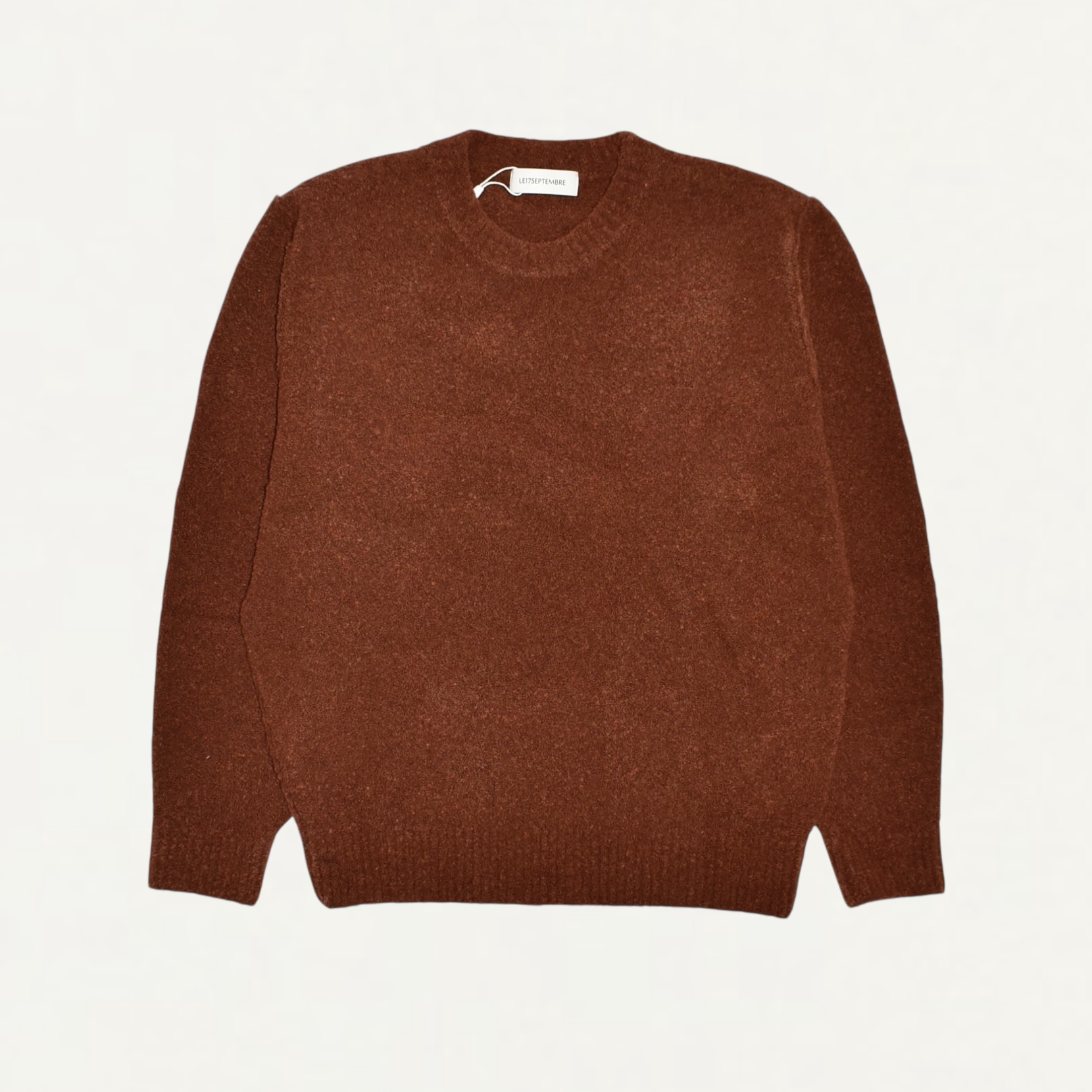 LE17SEPTEMBRE BOUCLE REVERSE-SEAM PULLOVER BRICK[LH2579KN002EBC]