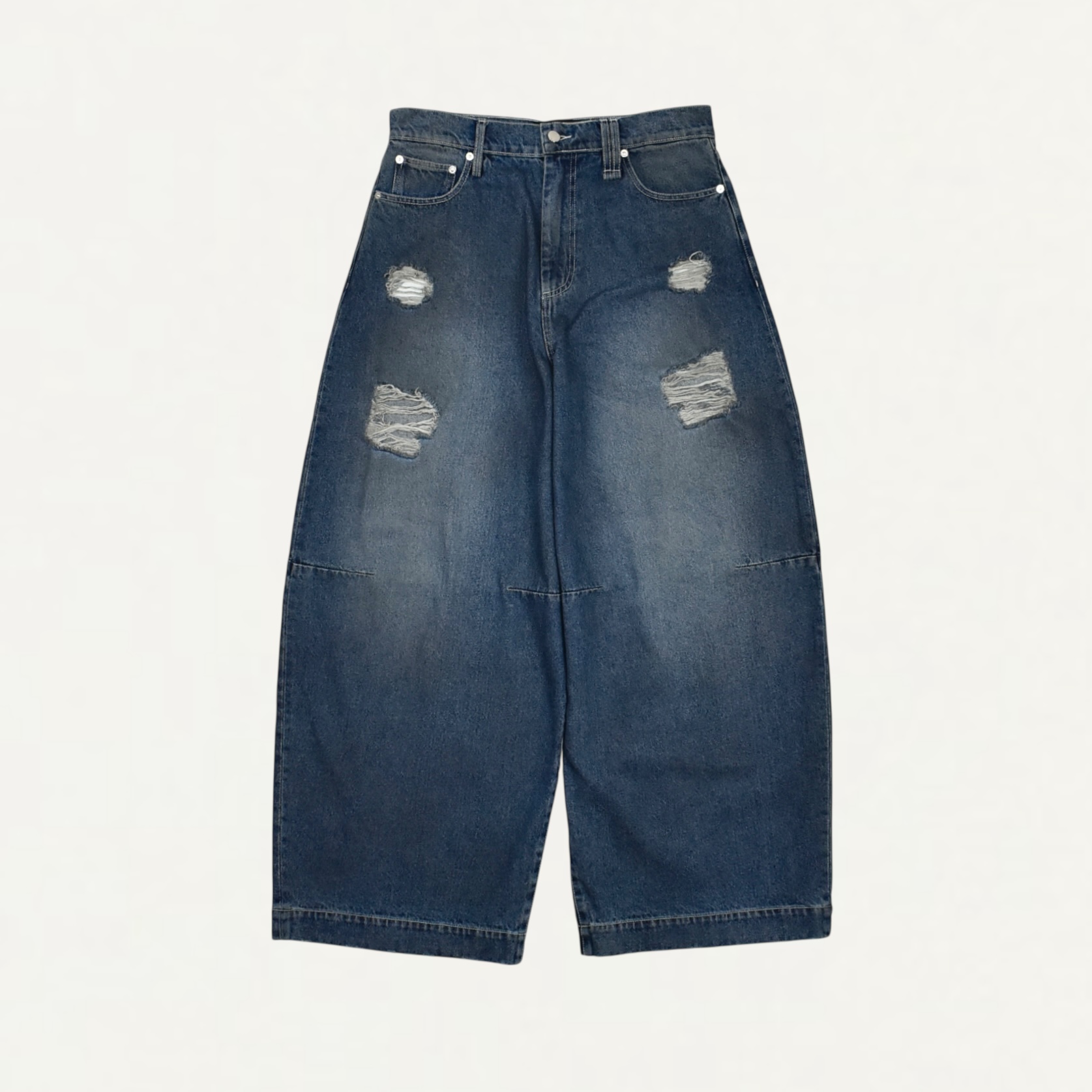 Simone Rocha PETITE DISTRESSED WIDE LEG PUDDLE JEANS[4162C 1231D]