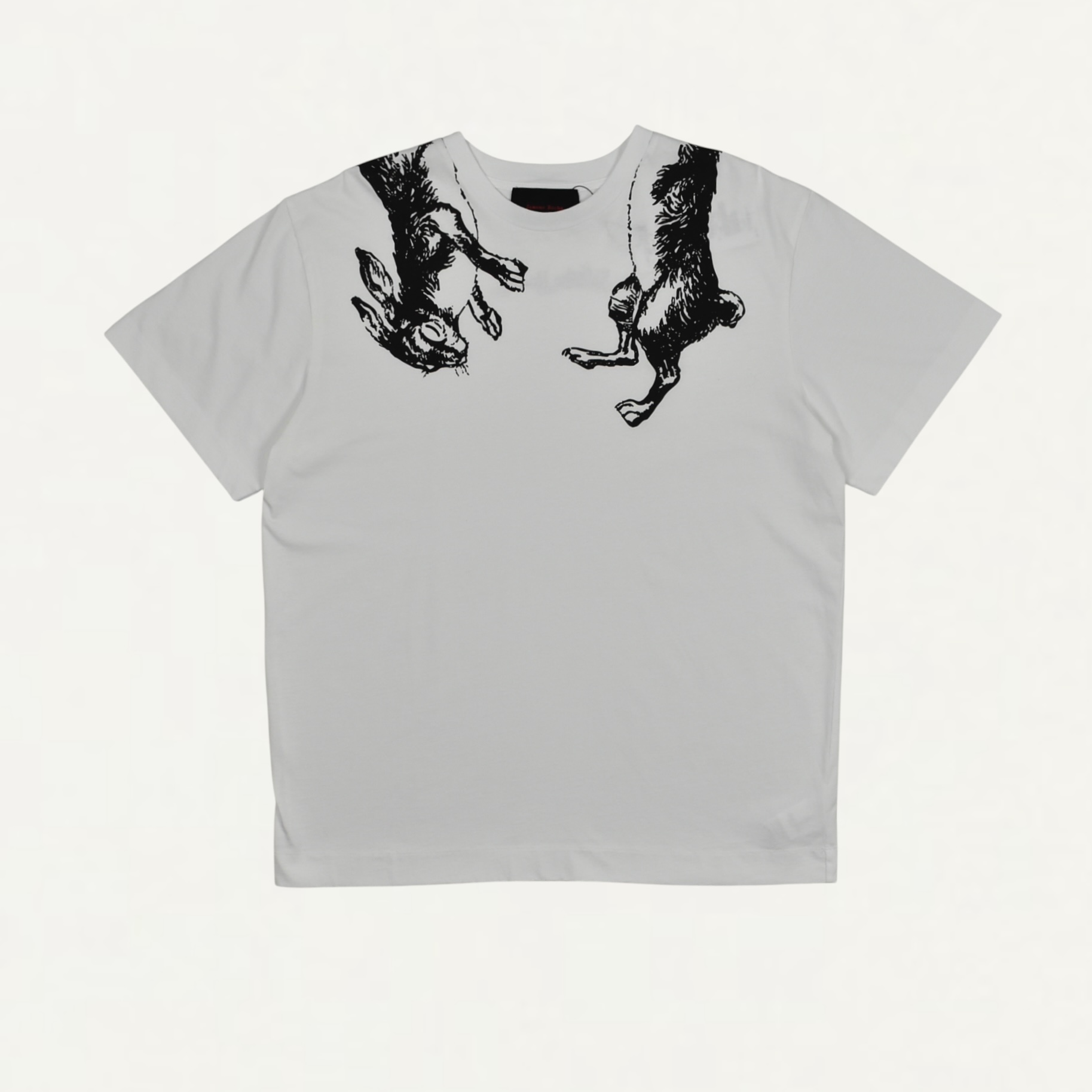 Simone Rocha Hare Illustration T-Shirt White/Black[5195P50-M 0569]