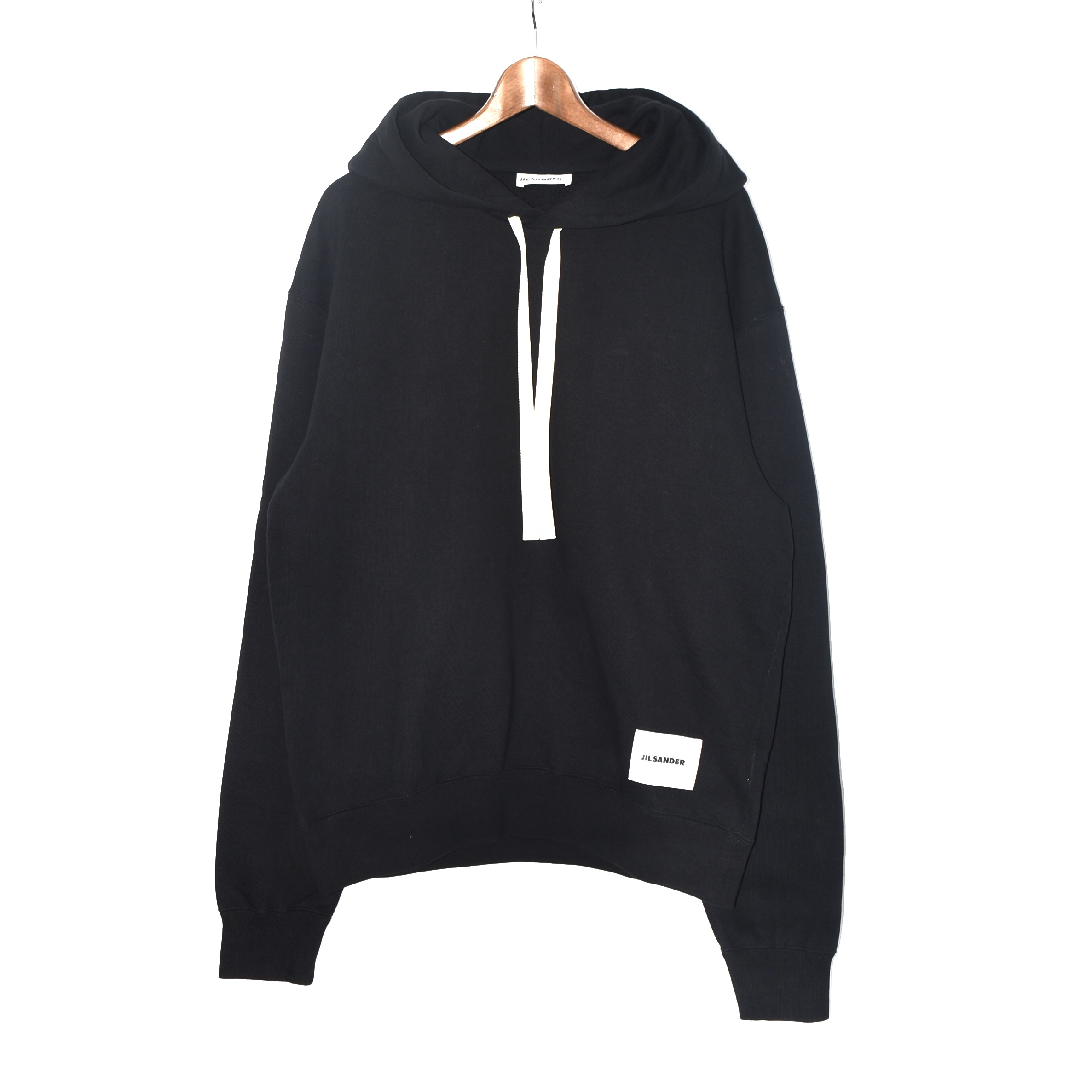 JIL SANDER+ FOODED SWEAT SHIRTS BLACK[J47GU0105]