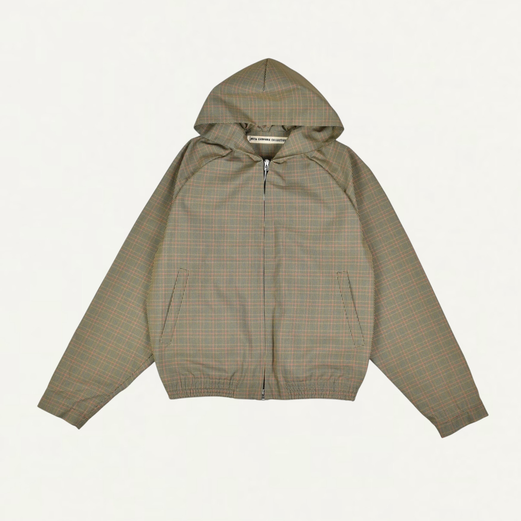 META CAMPANIA COLLECTIVE LIOR UNLINED HOODED HOUNDSTOTH NYLON BLOUSON ORANGE HOUNDSTOOTH[CHOW023-NYLI001-OH1]