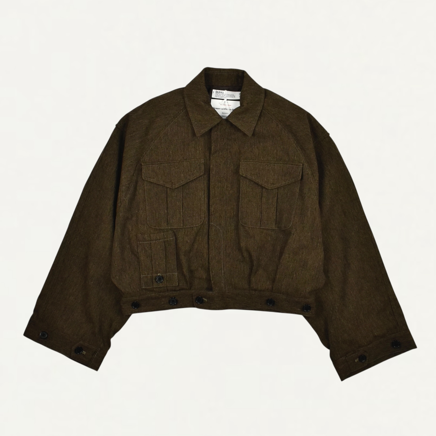 DAIRIKU "Inception" Big-Sleeve Blitish JKT Khaki[25AW J7]