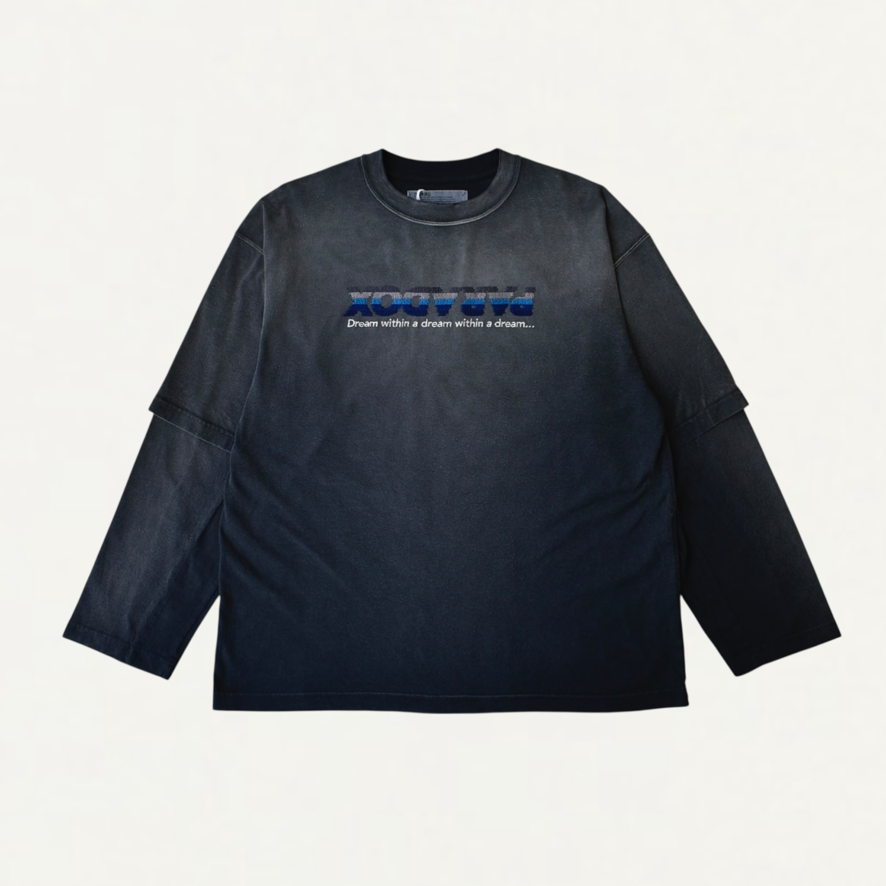 DAIRIKU "PARADOX"Emboidery Swithing Tee Black[25AW C4]