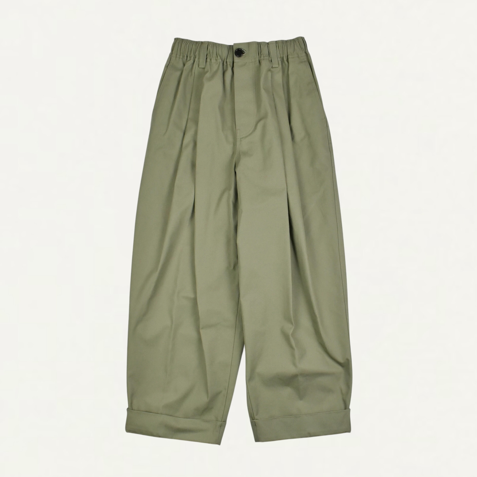 MARNI Green canvas pants with pleats[PUMU0347J0]