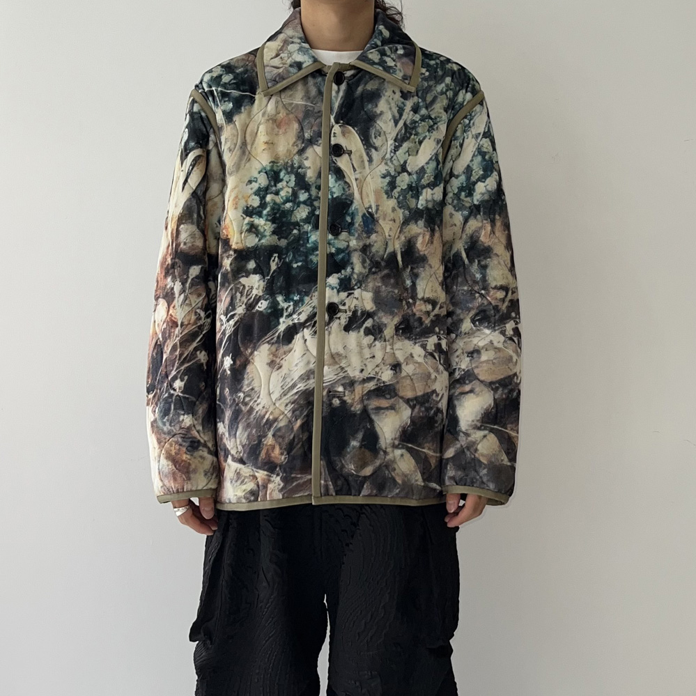 TAAKK PAINTED VELVET BATTING BLOUSON