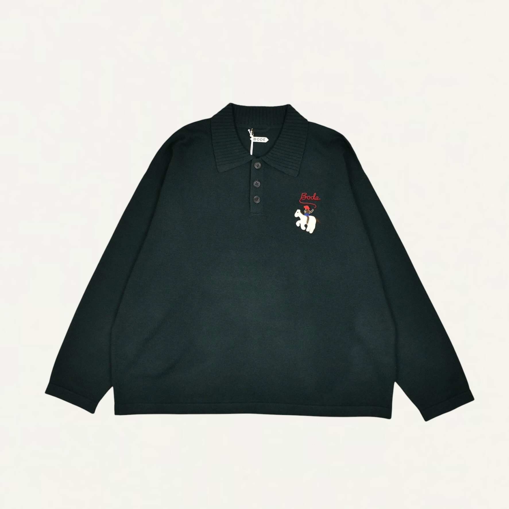BODE Cowboy Appliqué Polo Green[MRF26KT012]