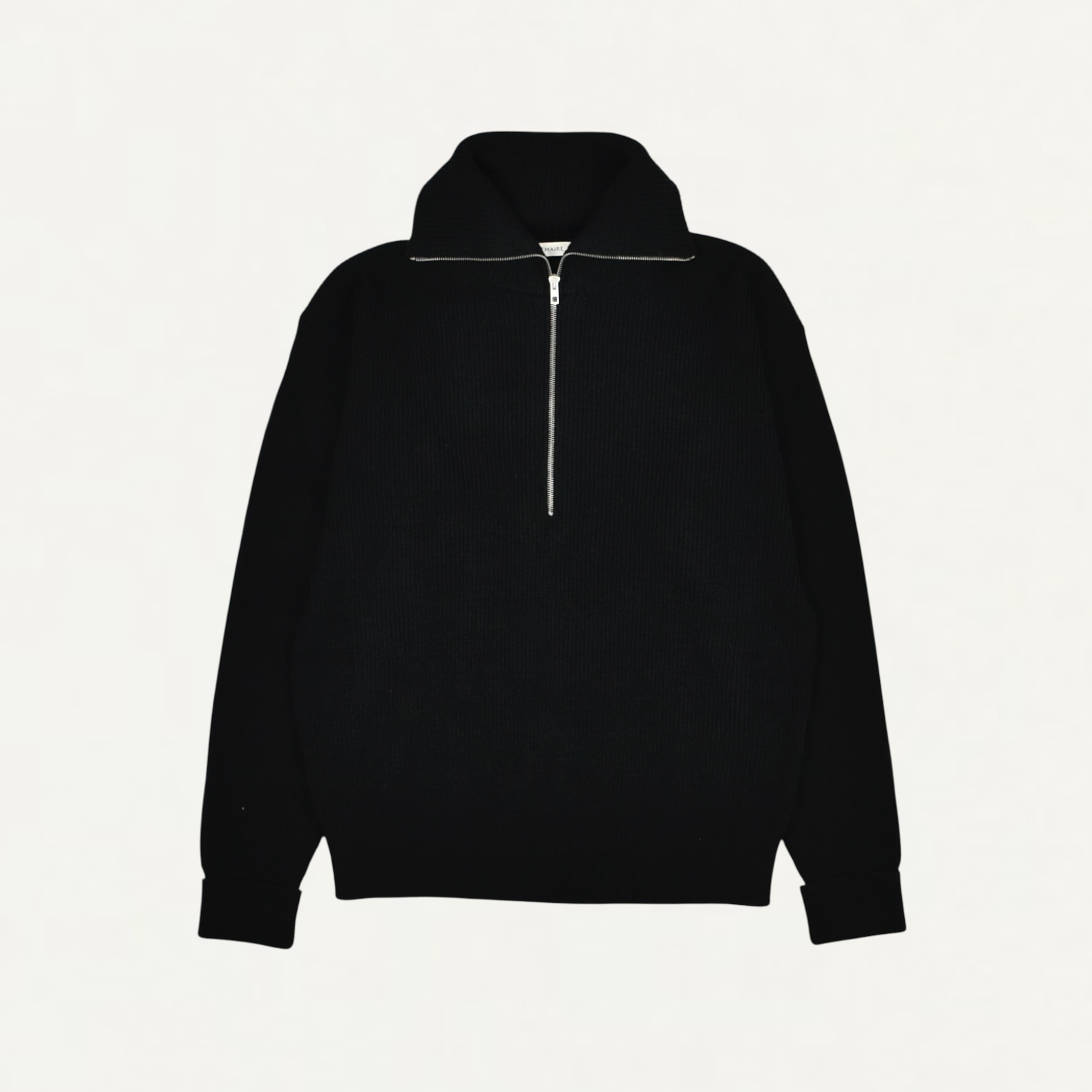 LEMAIRE HALF ZIP SWEATER BLACK[TO1439 LK1042]