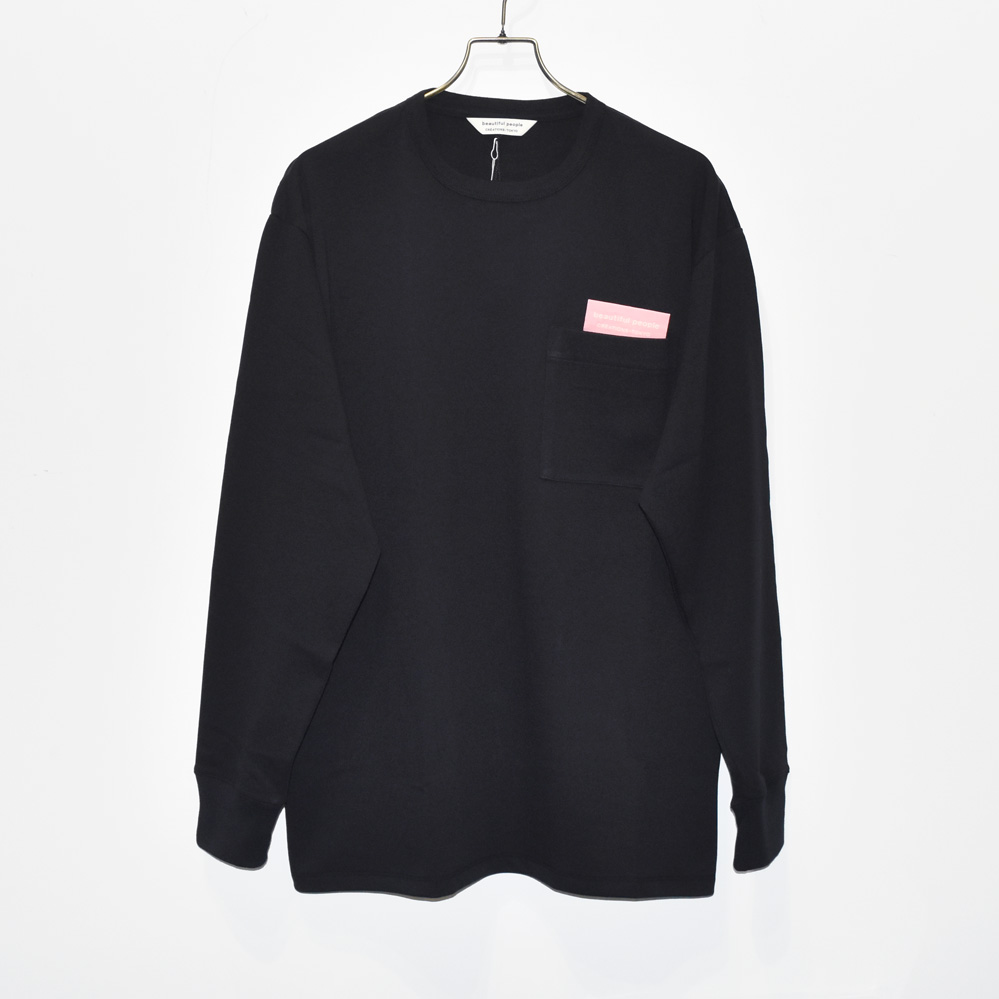 beautiful people suvin compact jersey big QOL tag long T-D.NAVY