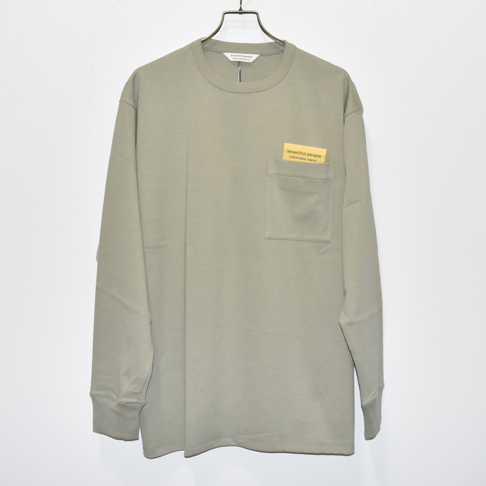 beautiful people suvin compact jersey big QOL tag long T-SAGE
