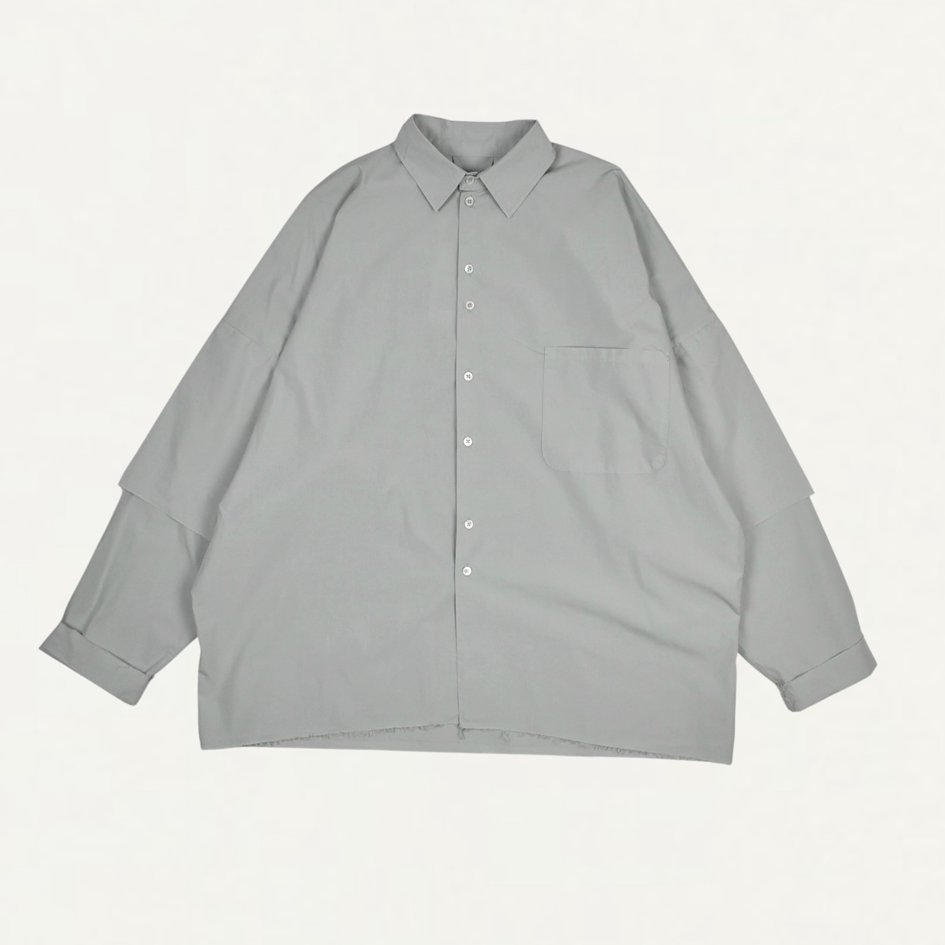 Camiel Fortgens Double Sleeve Shirt Shirting Light Grey[CF.22.04.04.02]
