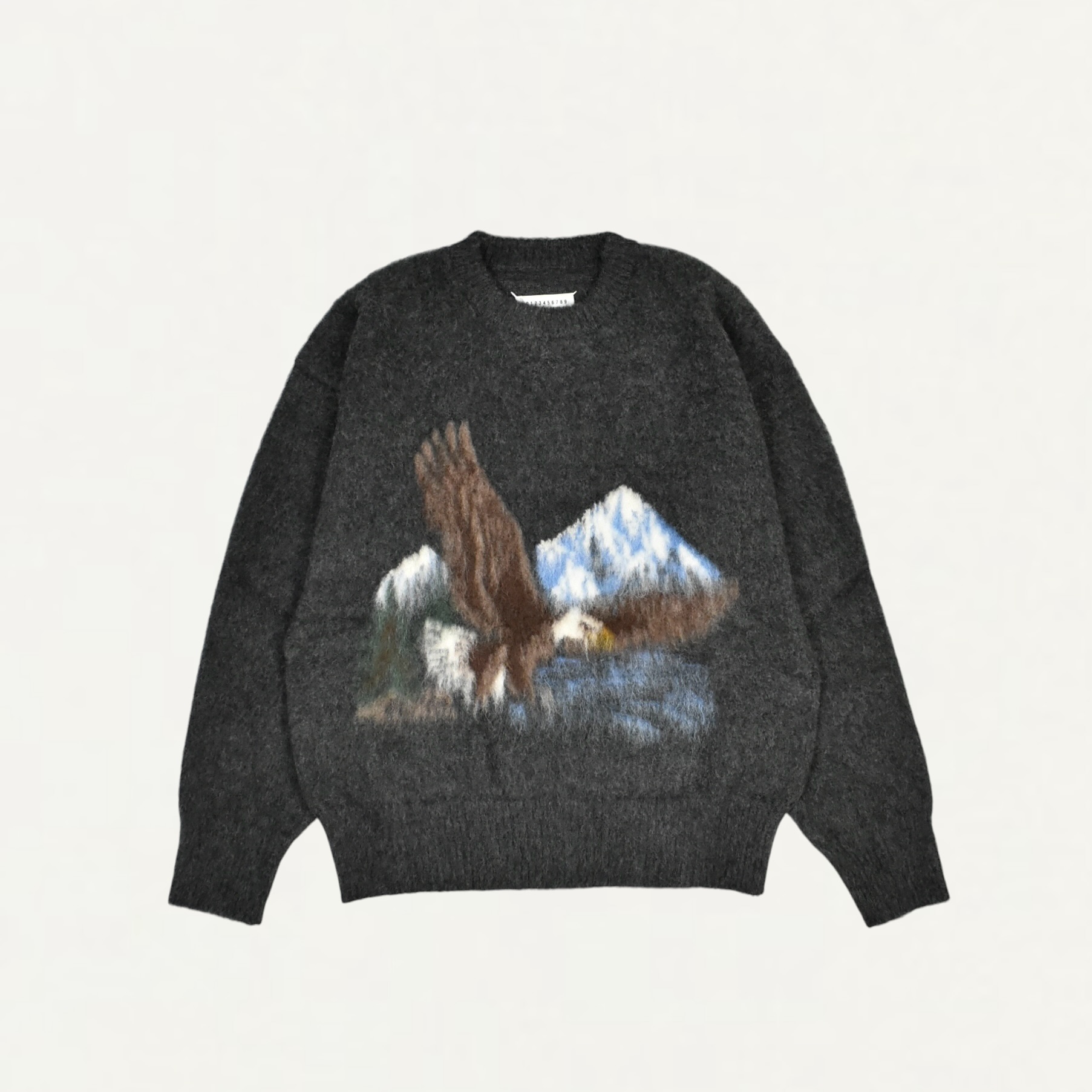 Maison Margiela Eagle Crewneck Sweater Charcoal[S50HL0078]