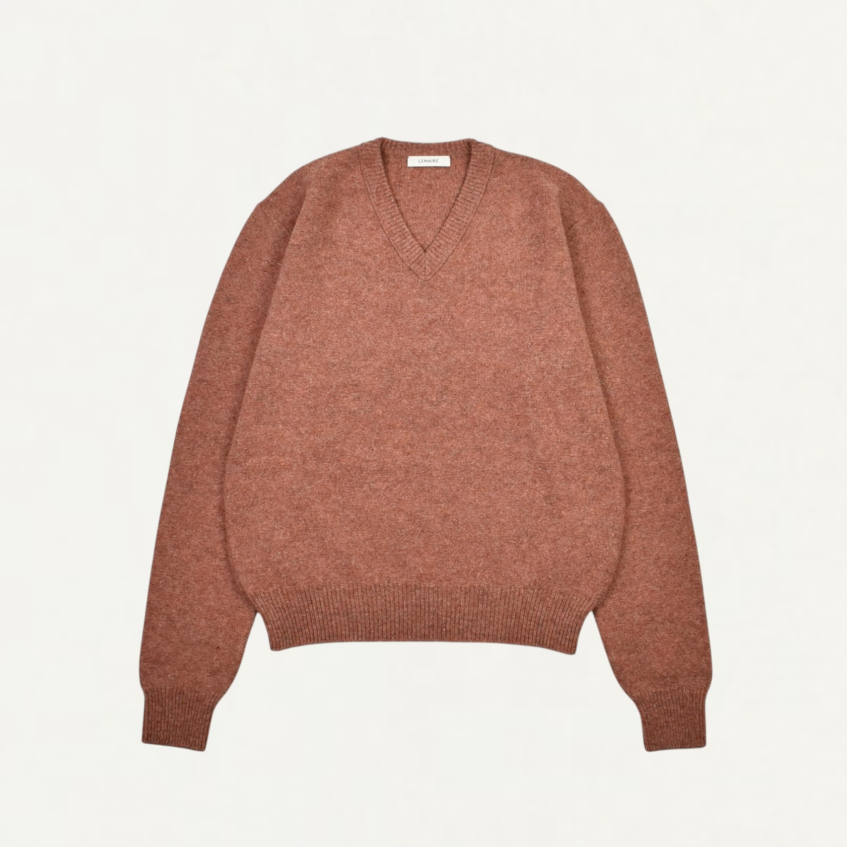LEMAIRE V-NECK SWEATER CORAL MELANGE[PO0038 LK1086]