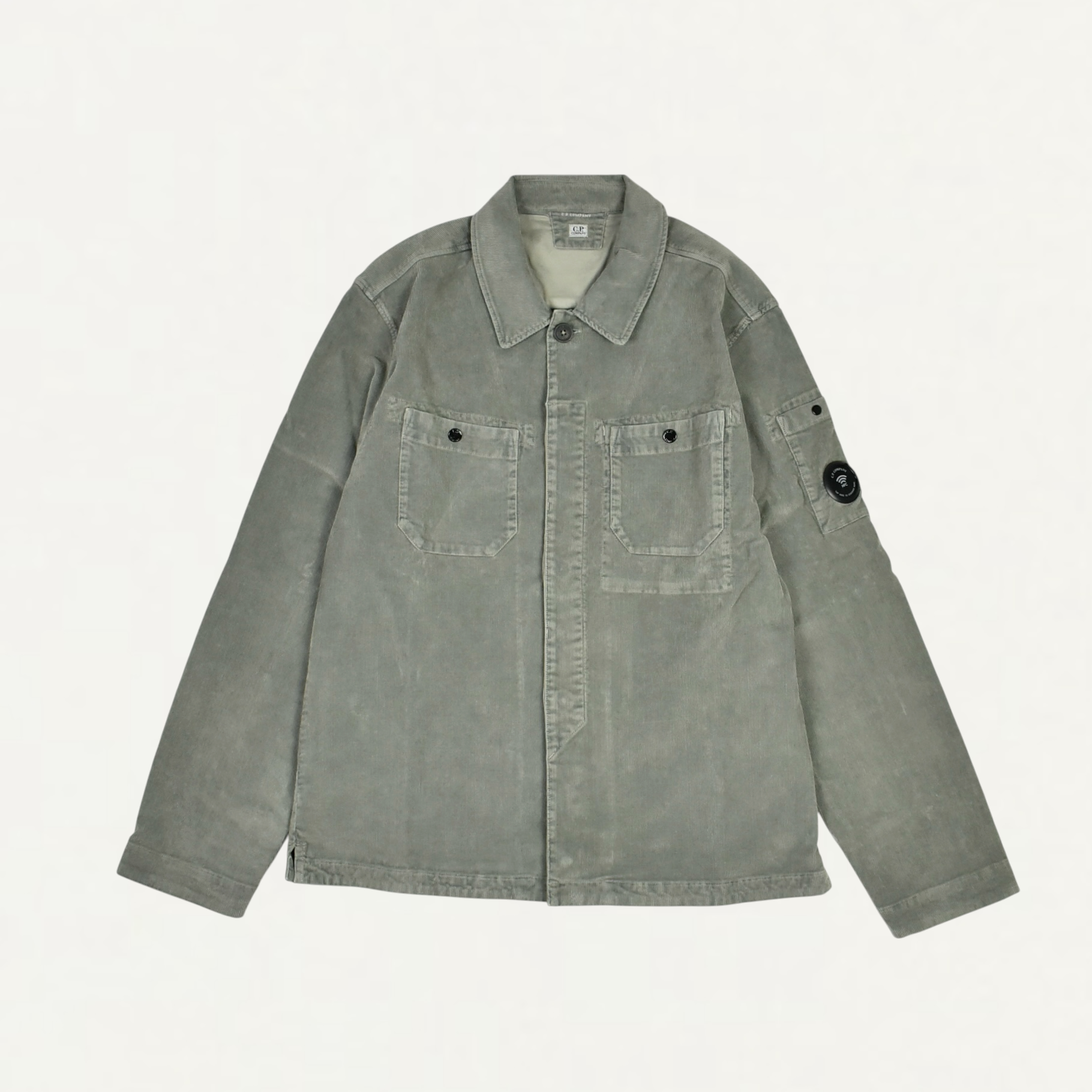 C.P. Company COTTON CORDUROY LENS OVERSHIRT CASTER GREY[21CMOS148A]