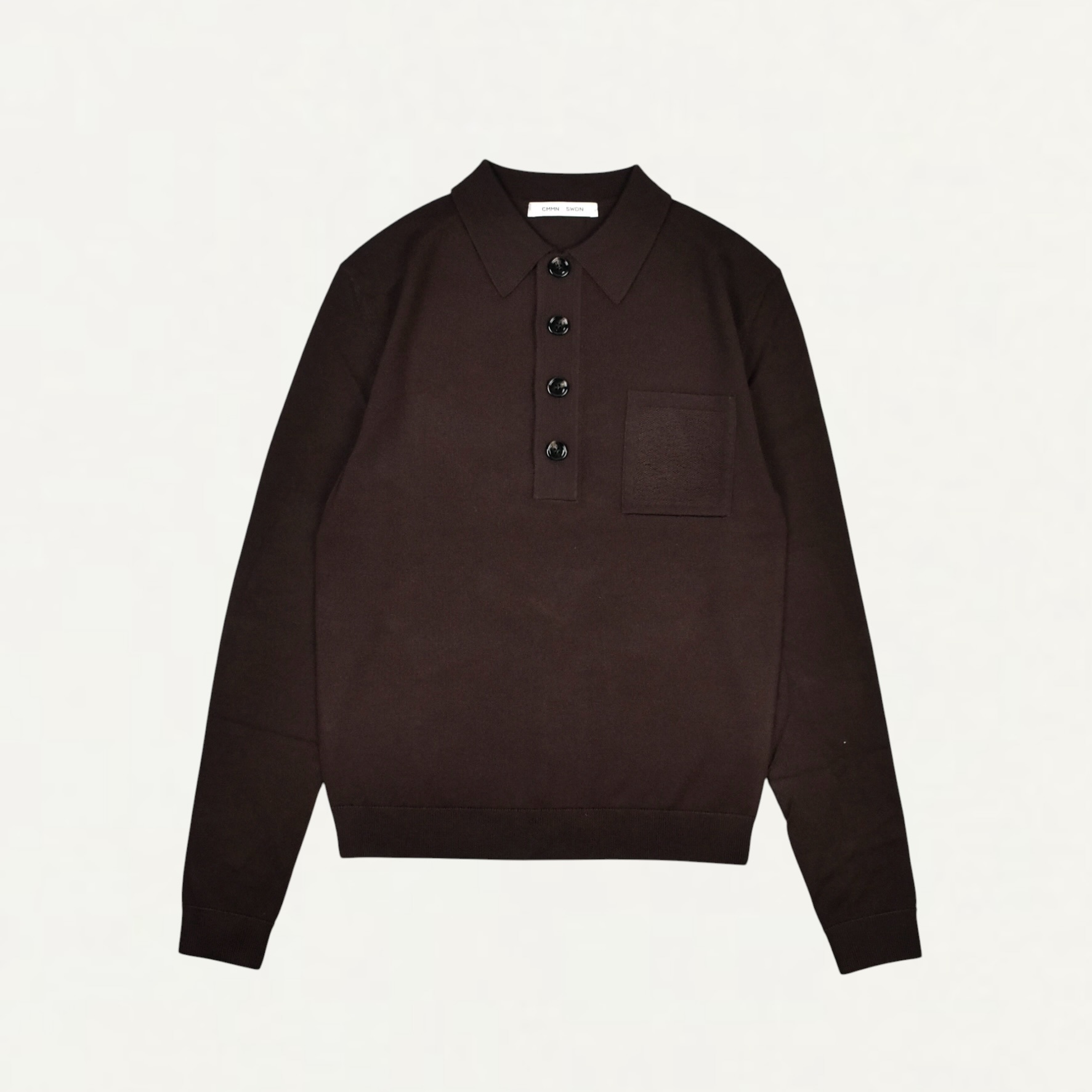 CMMN SWDN Curtis Knitted Polo Brown[M14KN732]