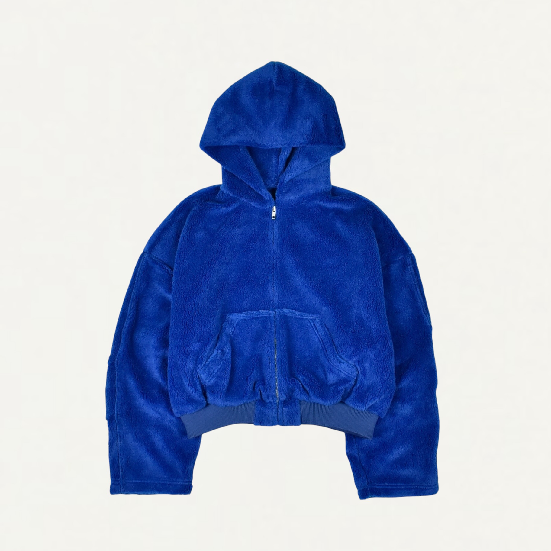 MM6 MAISON MARGIELA Boa zip-up fleece hoodie Blue[S52HG0046]