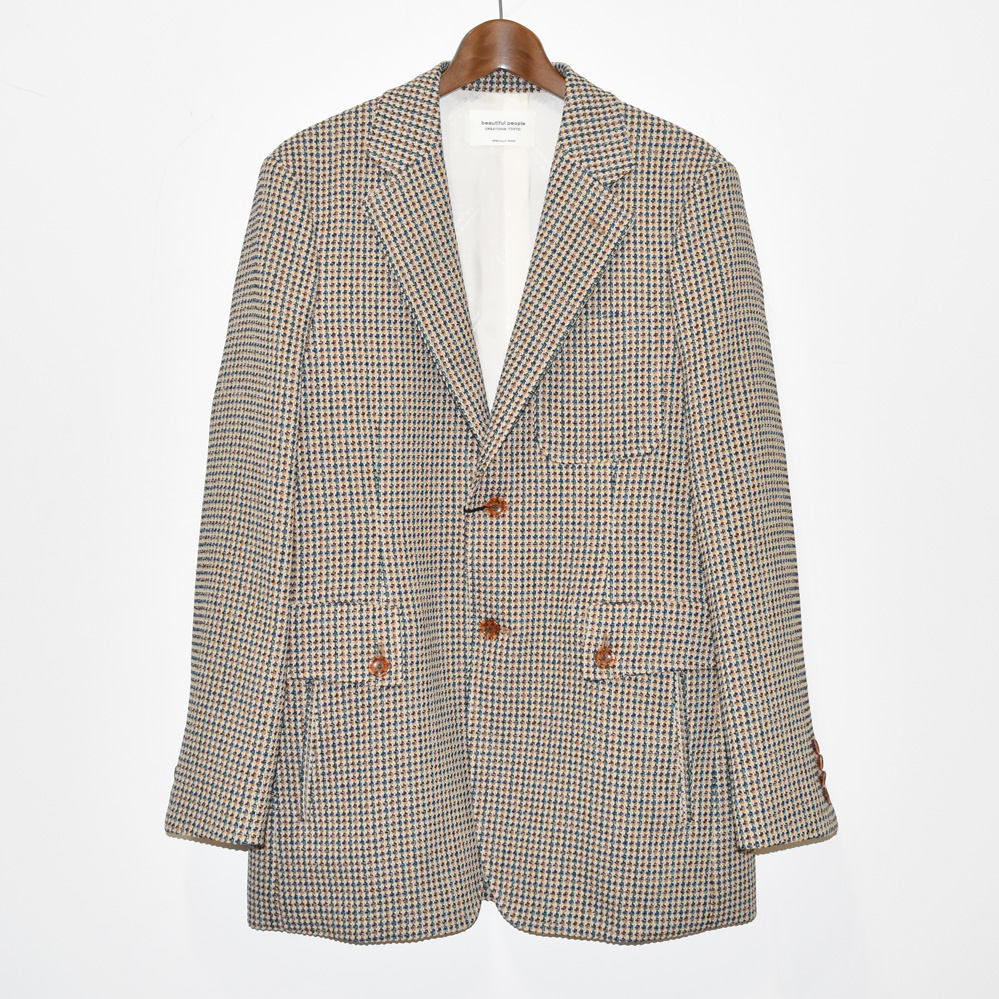 beautiful people big kersey tweed single flap jacket