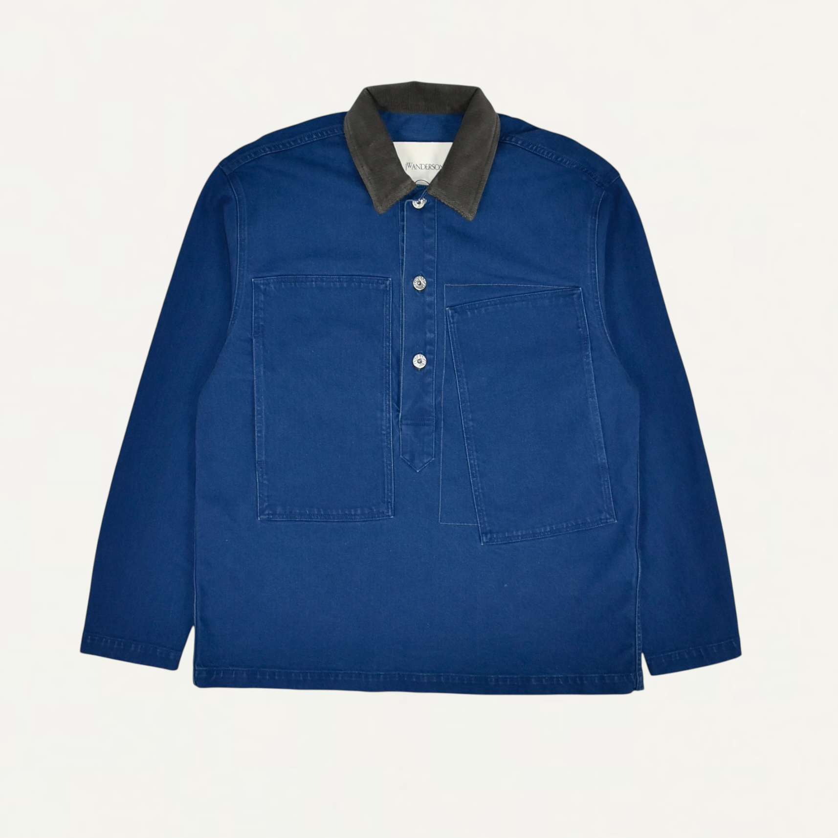 JW ANDERSON PATCH POCKET RUGBY SHIRT BRIGHT BLUE[DS0014-PG1835]